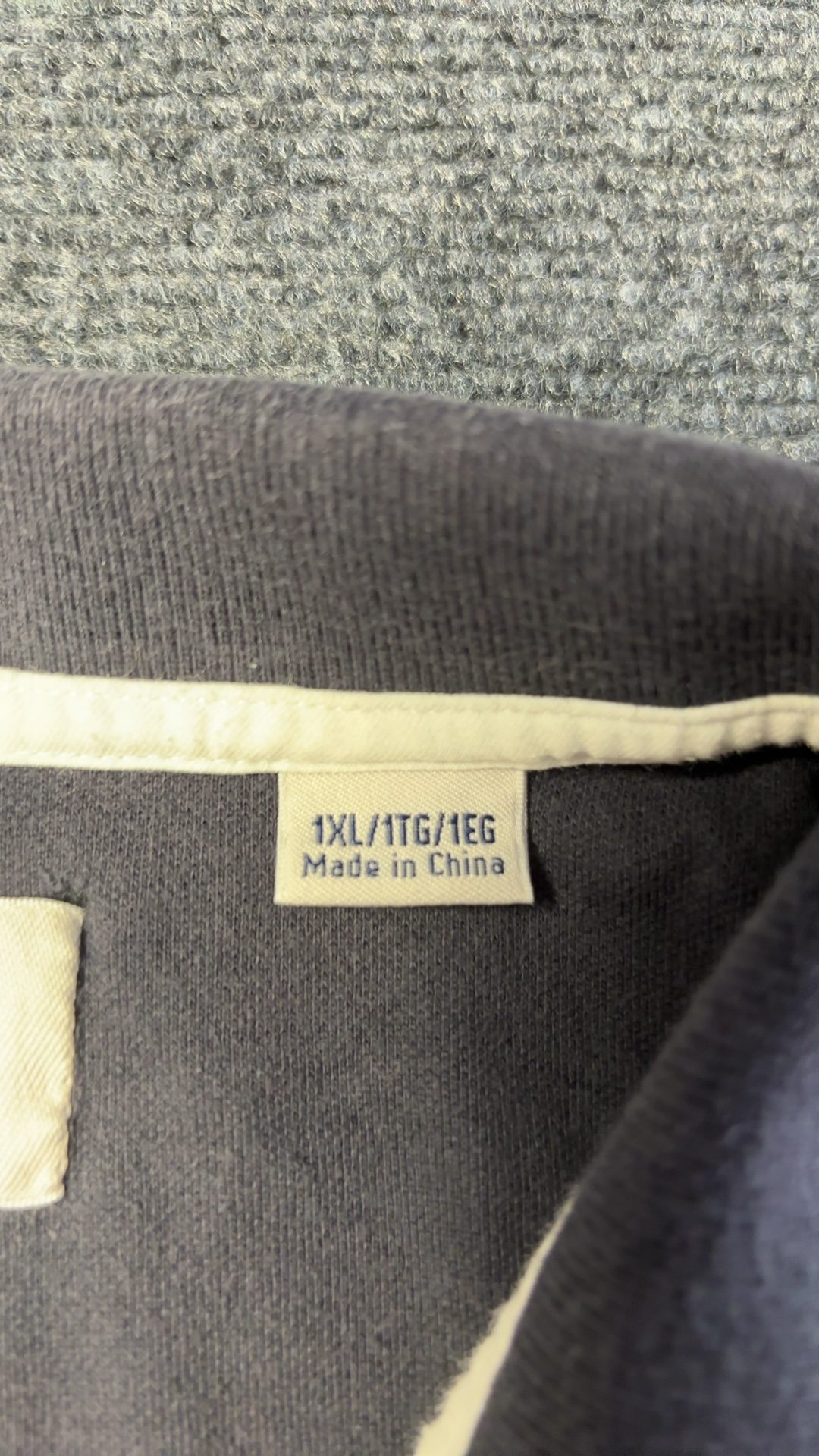 Original Penguin Navy Polo Shirt 1XL Contrast Collar image 4