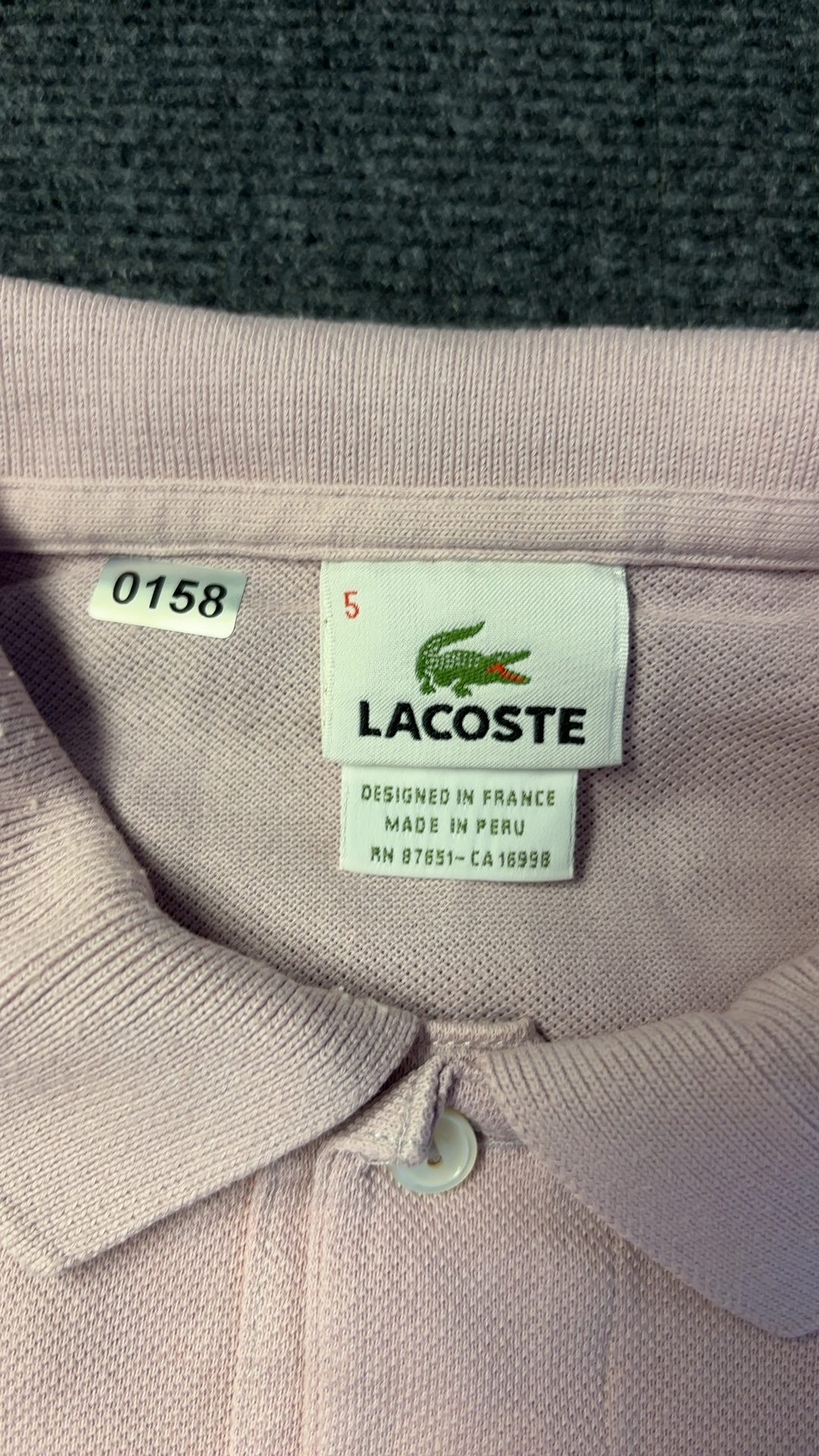 Lacoste Pink Polo Shirt Medium Classic Fit image 8