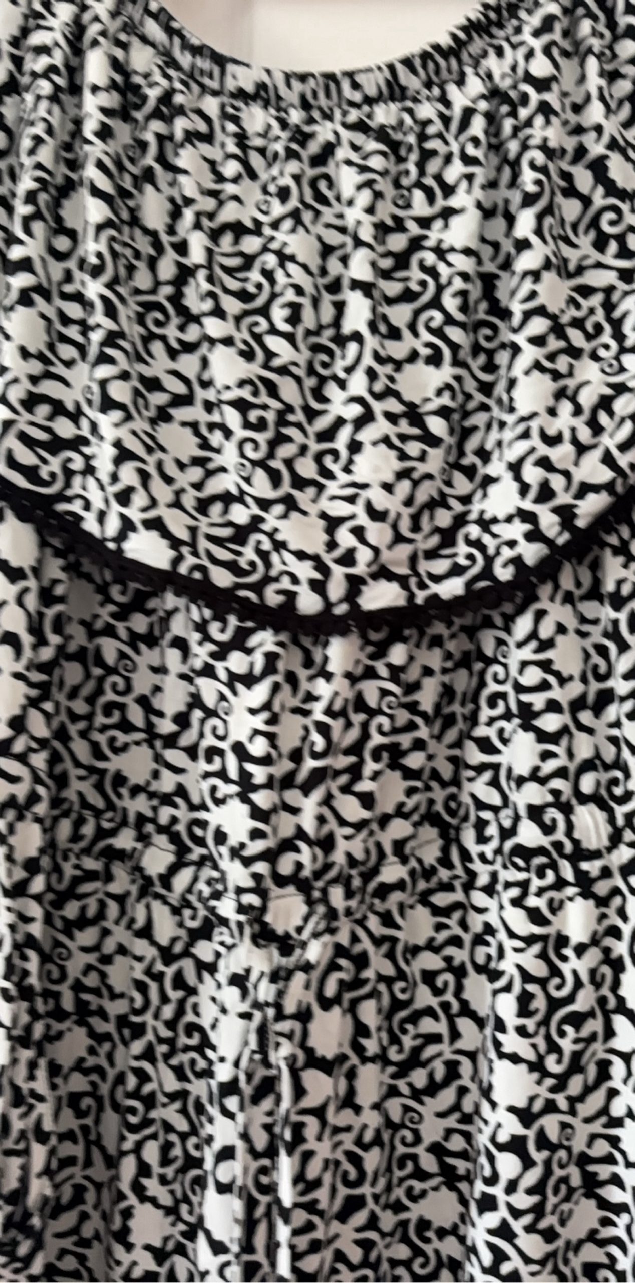 Next Black & White Patterned Beachwear Playsuit UK 12 image 3
