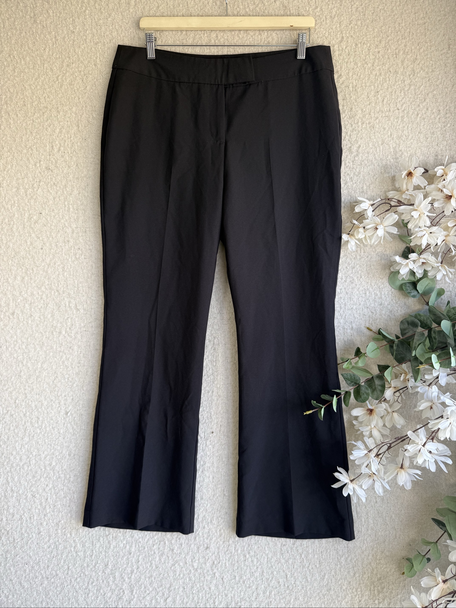 George Black Trousers UK 14 Short Classic Formal Office Workwear