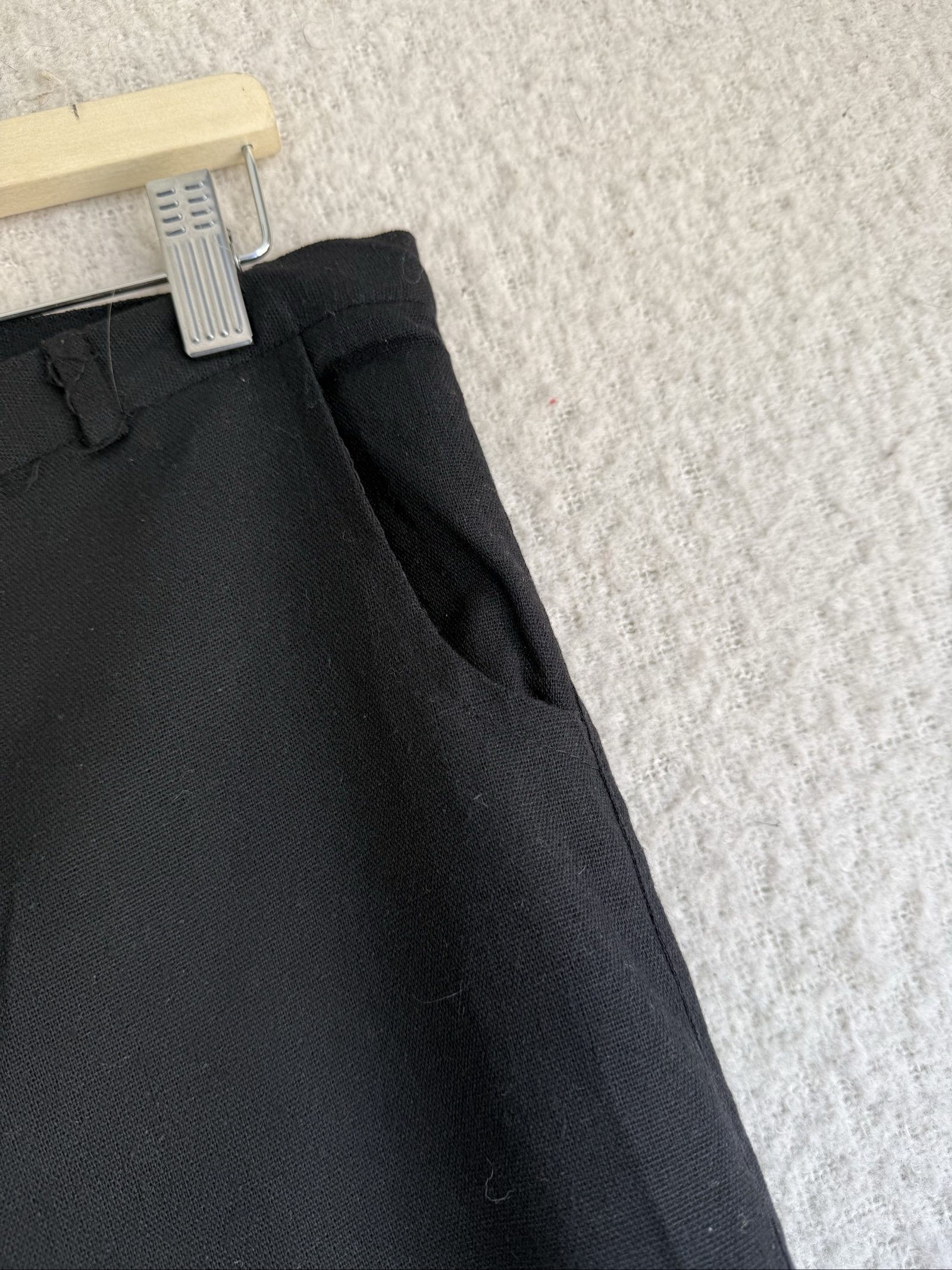 Zacard Black Straight Leg Trousers UK XL Classic Cotton Blend Pants image 3