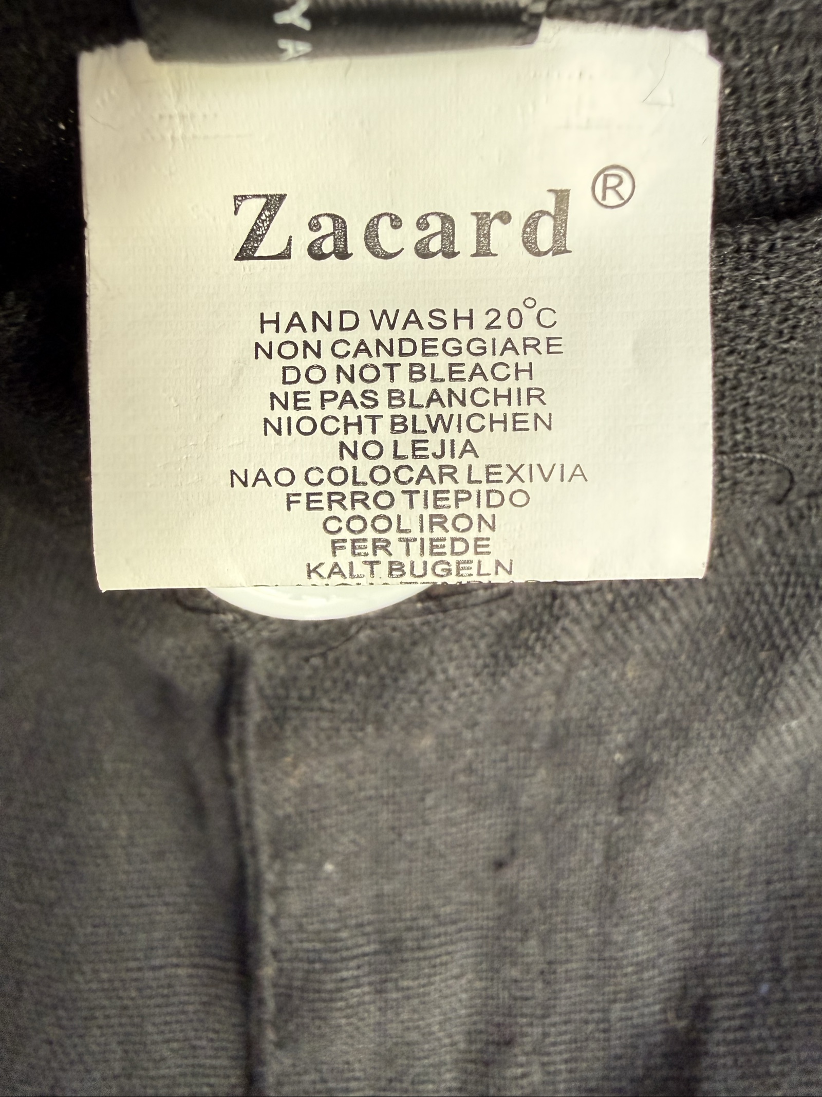 Zacard Black Straight Leg Trousers UK XL Classic Cotton Blend Pants image 5
