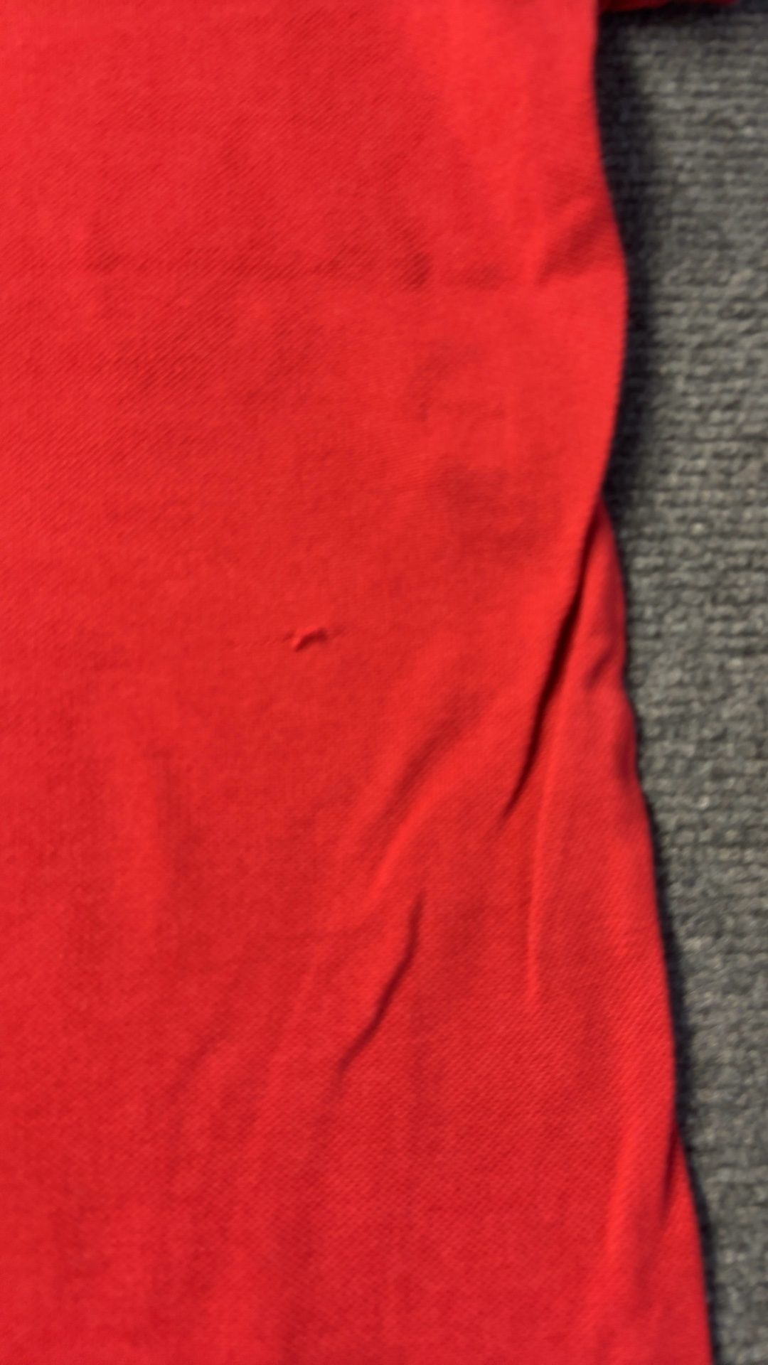 Lacoste Red Polo Shirt Large Small Hole image 6