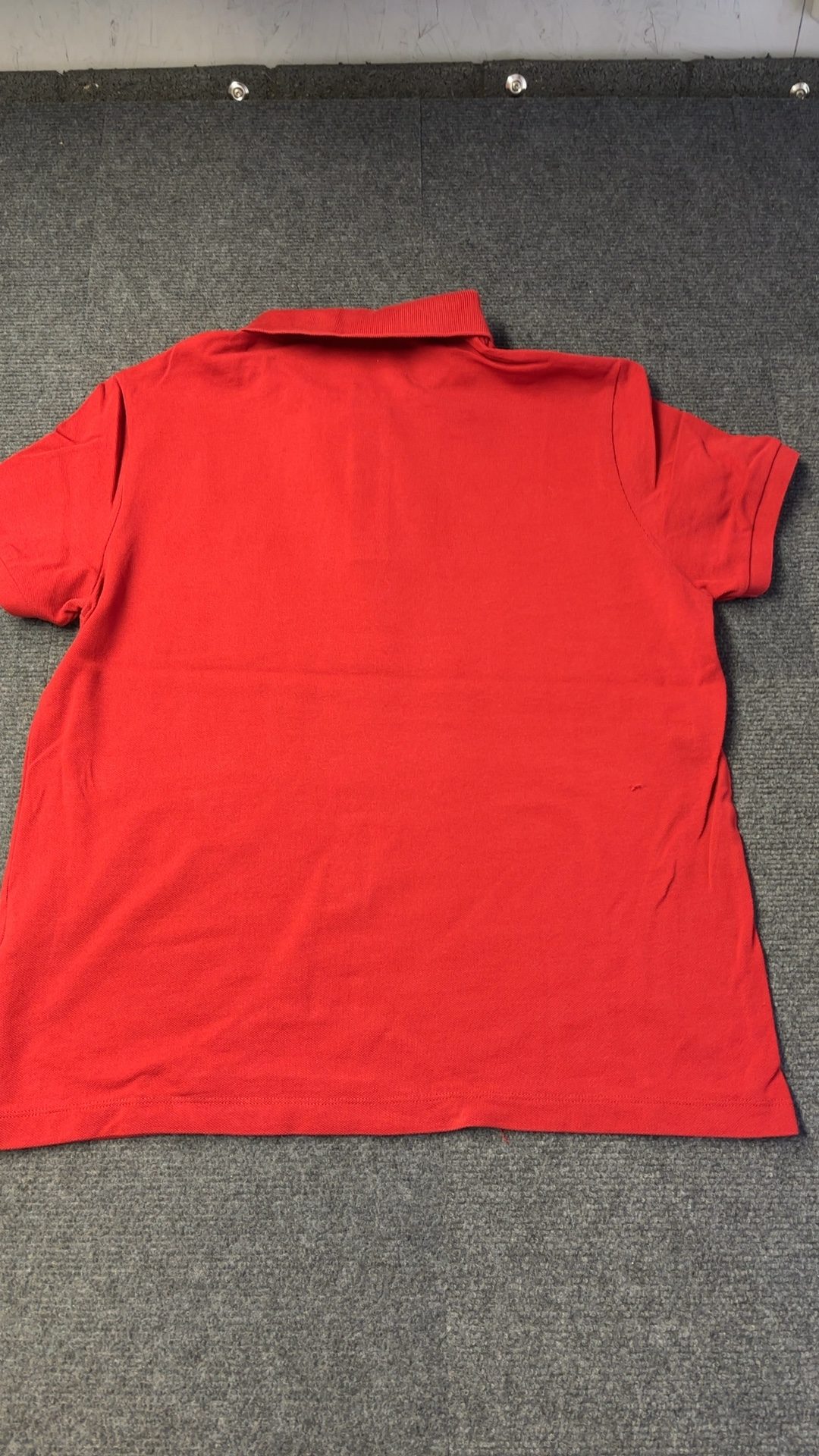 Lacoste Red Polo Shirt Large Small Hole image 3