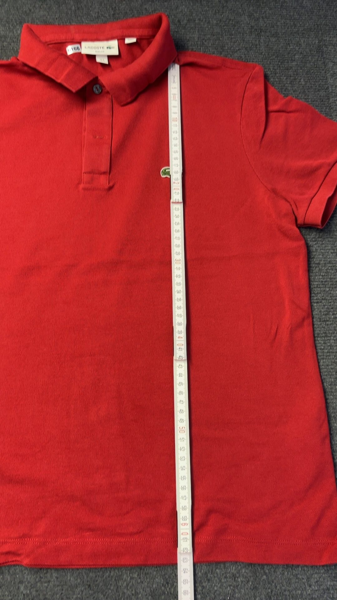 Lacoste Red Polo Shirt Large Small Hole image 7