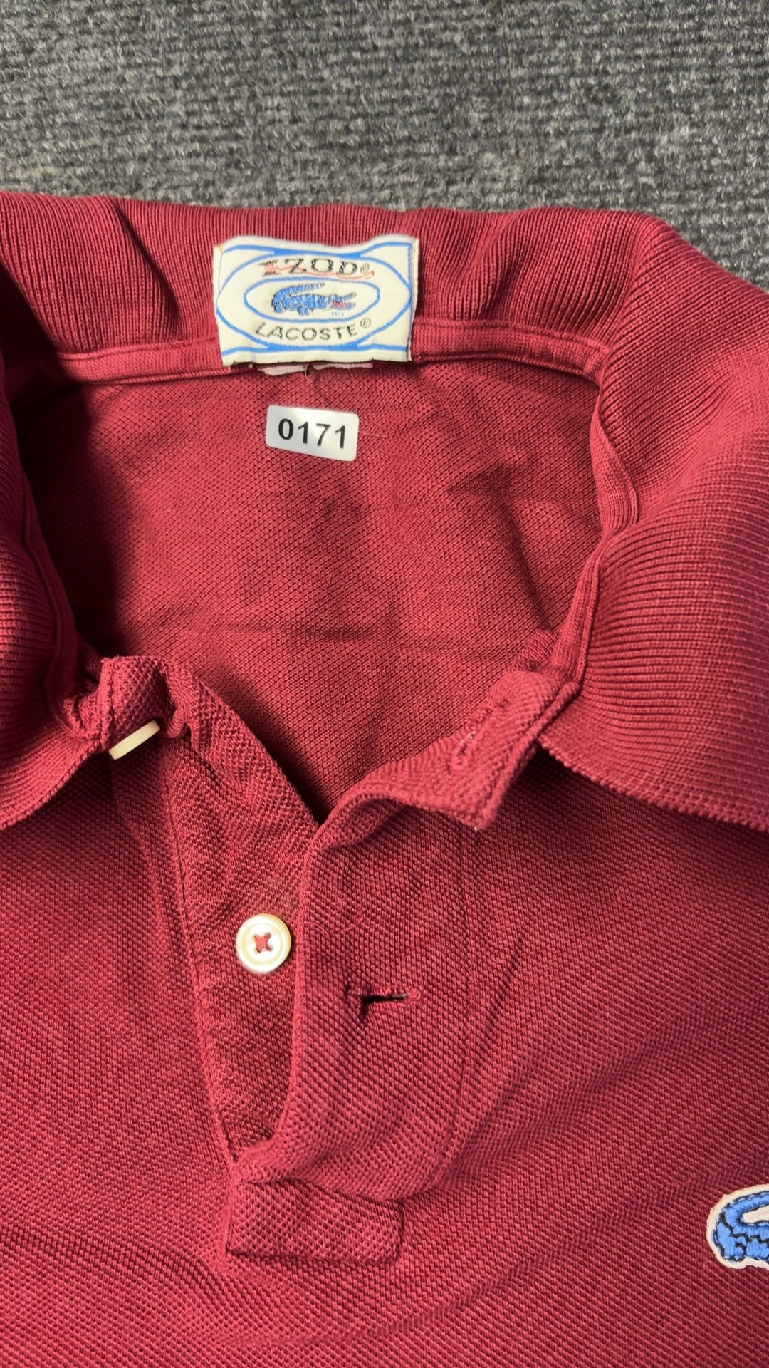 Lacoste Red Polo Shirt Medium Vintage Classic image 7