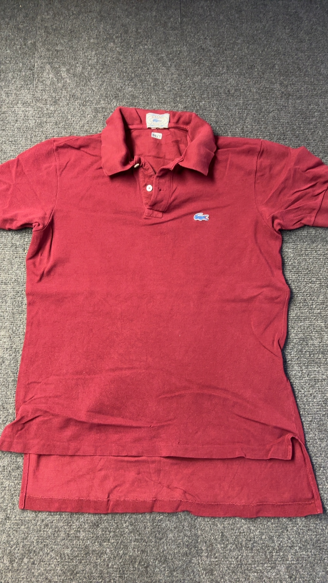 Lacoste Red Polo Shirt Medium Vintage Classic