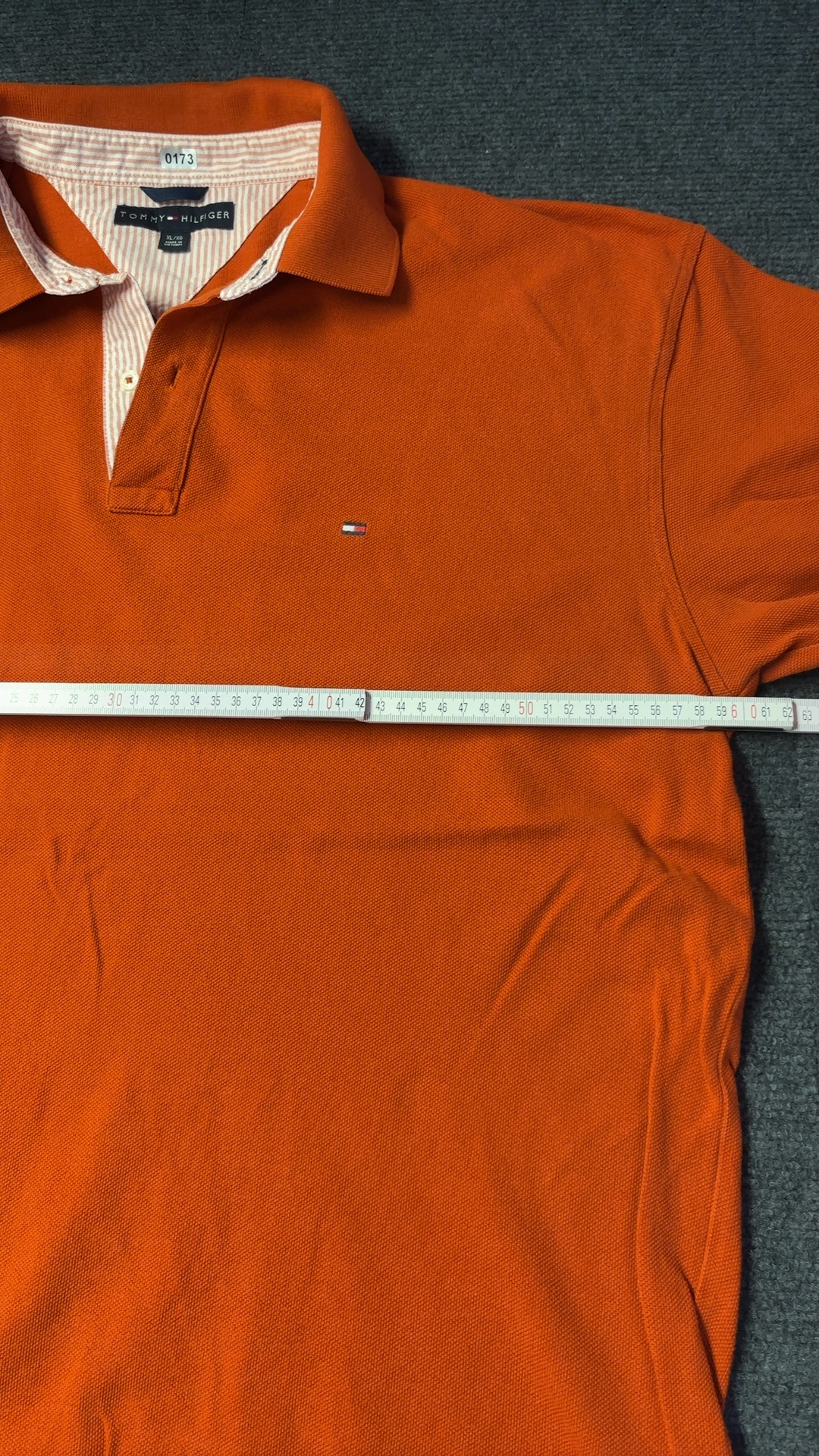 Tommy Hilfiger Orange Polo Shirt XL Classic Fit image 5