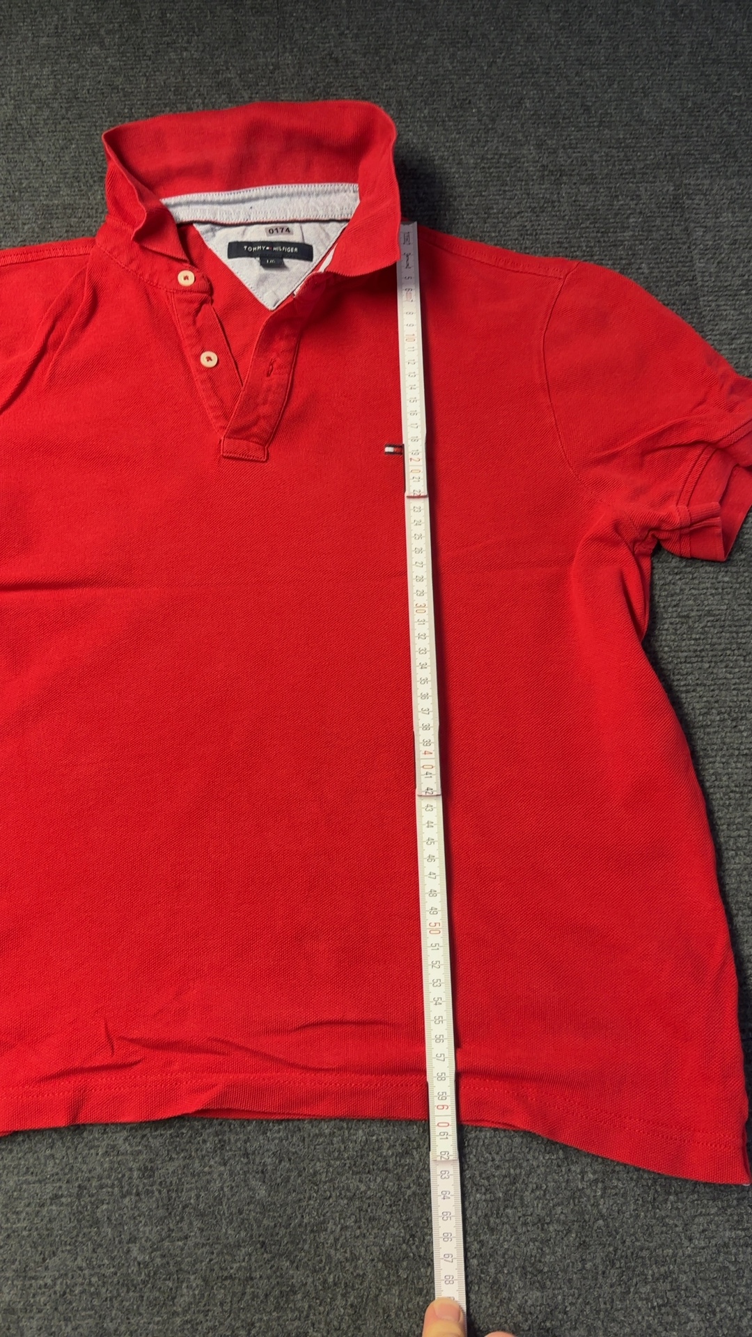 Tommy Hilfiger Red Polo Shirt Large Short Sleeve image 4