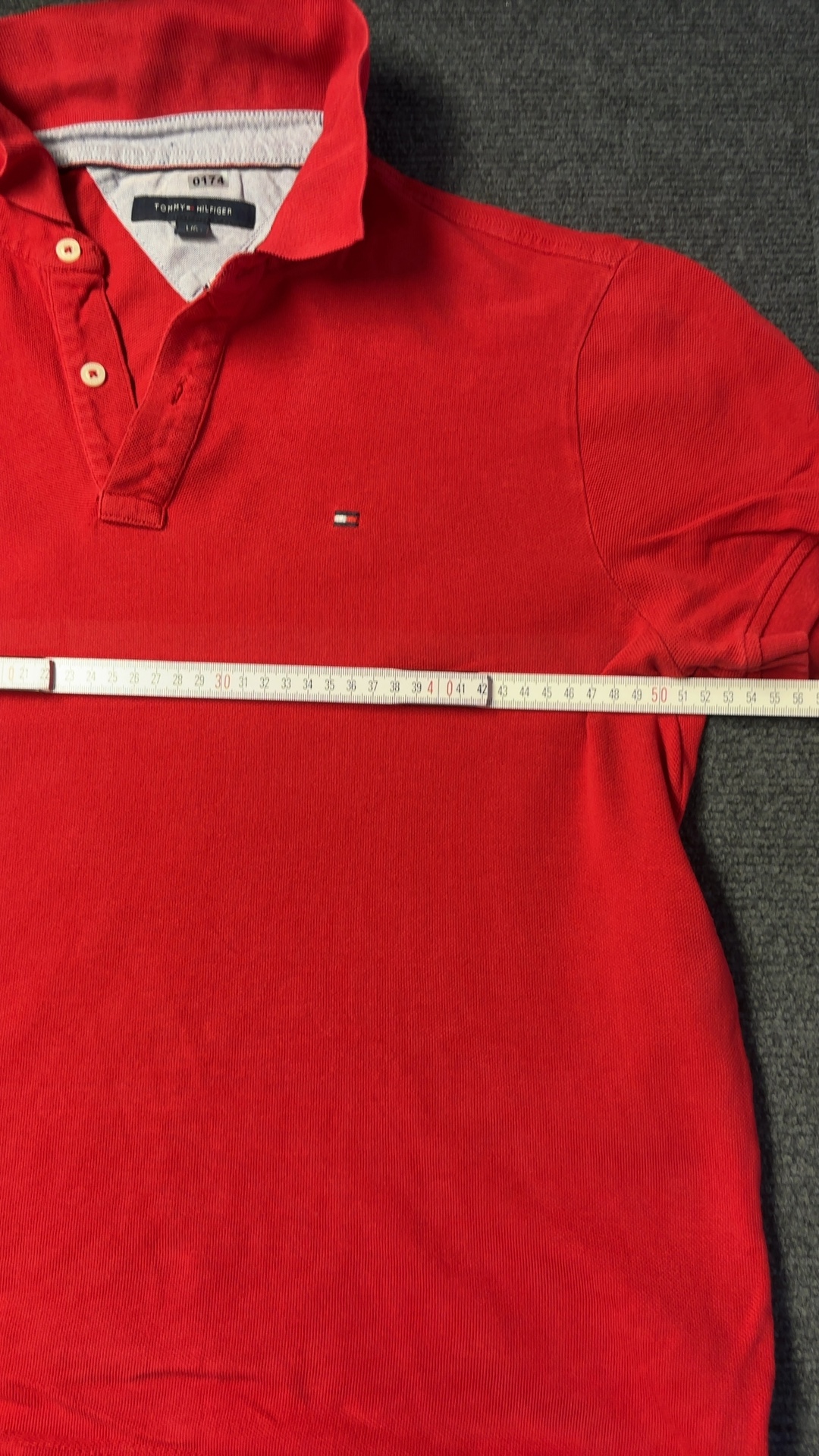 Tommy Hilfiger Red Polo Shirt Large Short Sleeve image 5