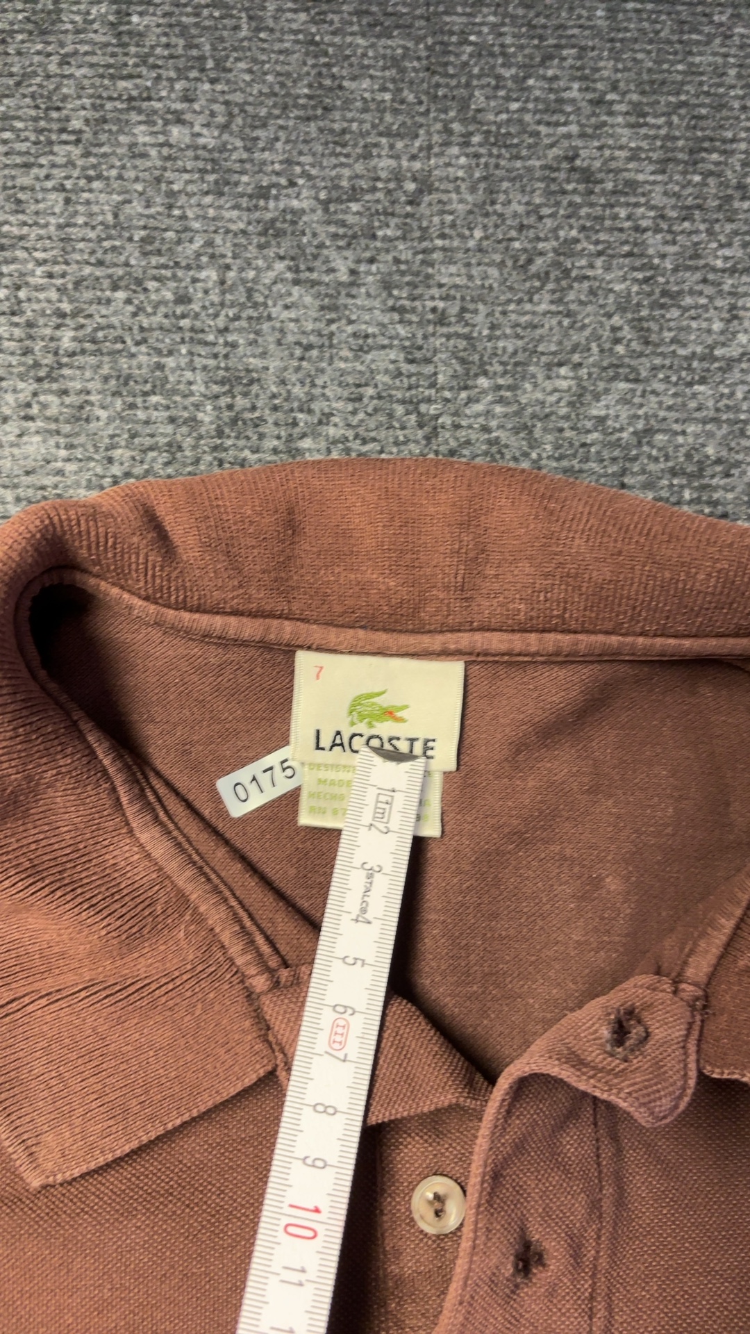 Lacoste Brown Polo Shirt Large Classic Fit Cotton image 2