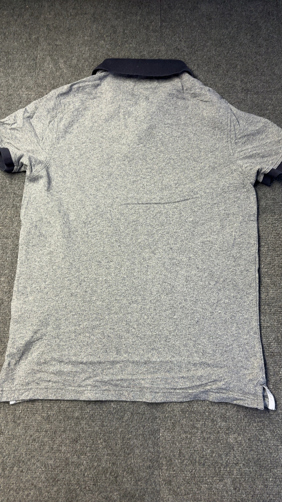 Tommy Hilfiger Grey & Navy Slim Fit Polo Shirt Large image 2