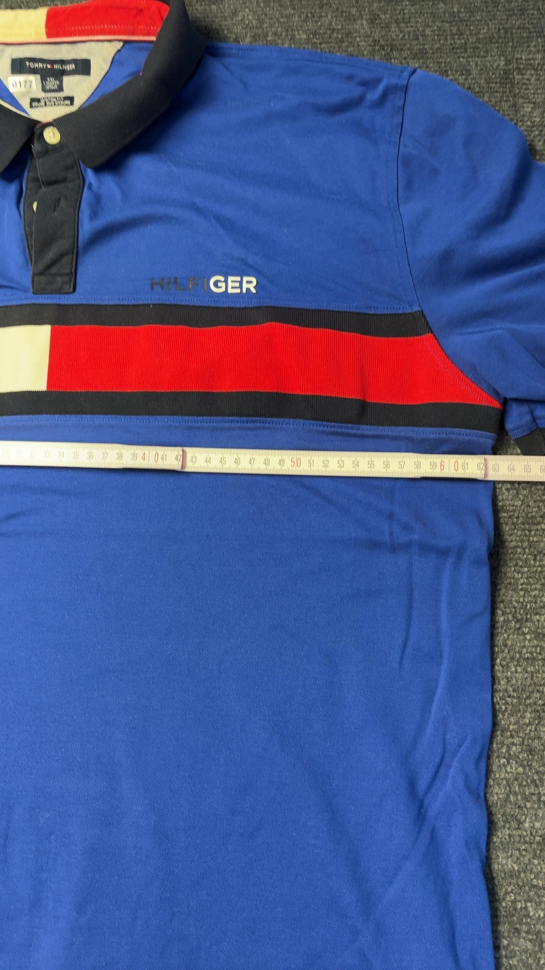 Tommy Hilfiger Blue Red & White Polo Shirt XXL Custom Fit image 4