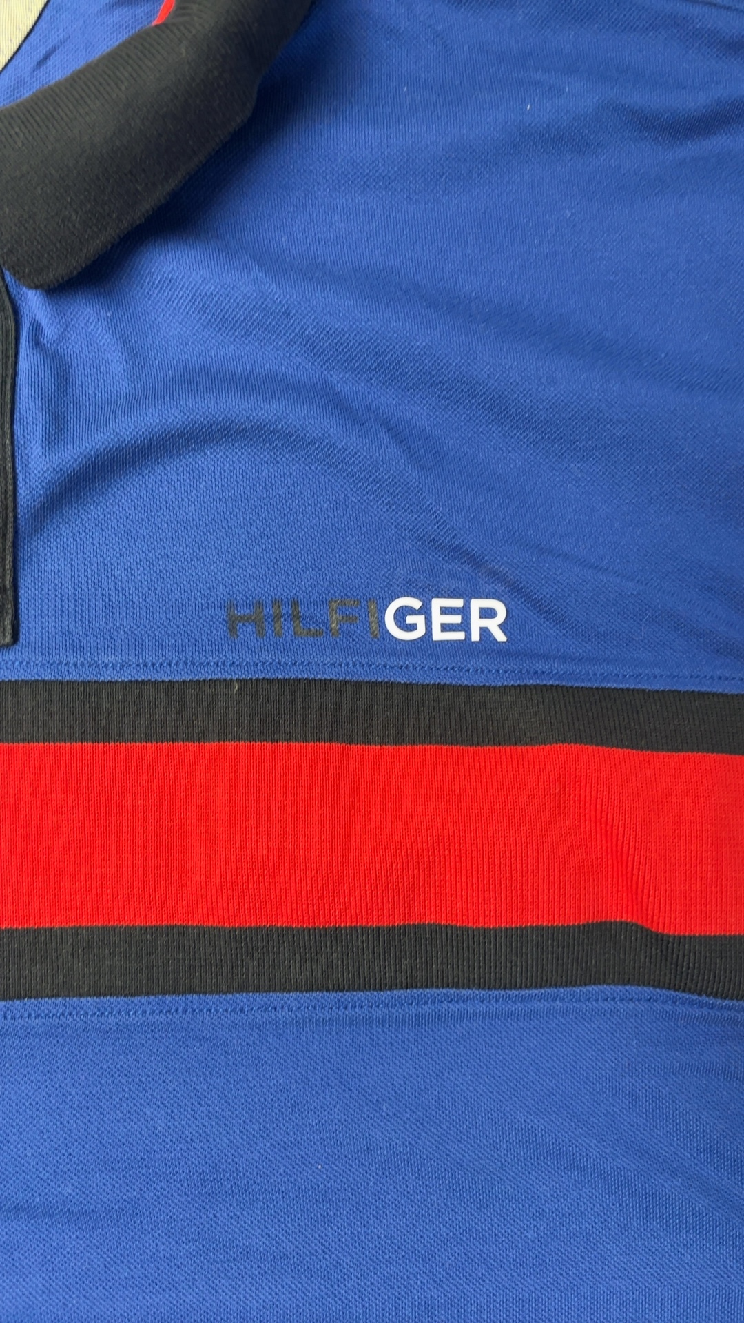 Tommy Hilfiger Blue Red & White Polo Shirt XXL Custom Fit image 6