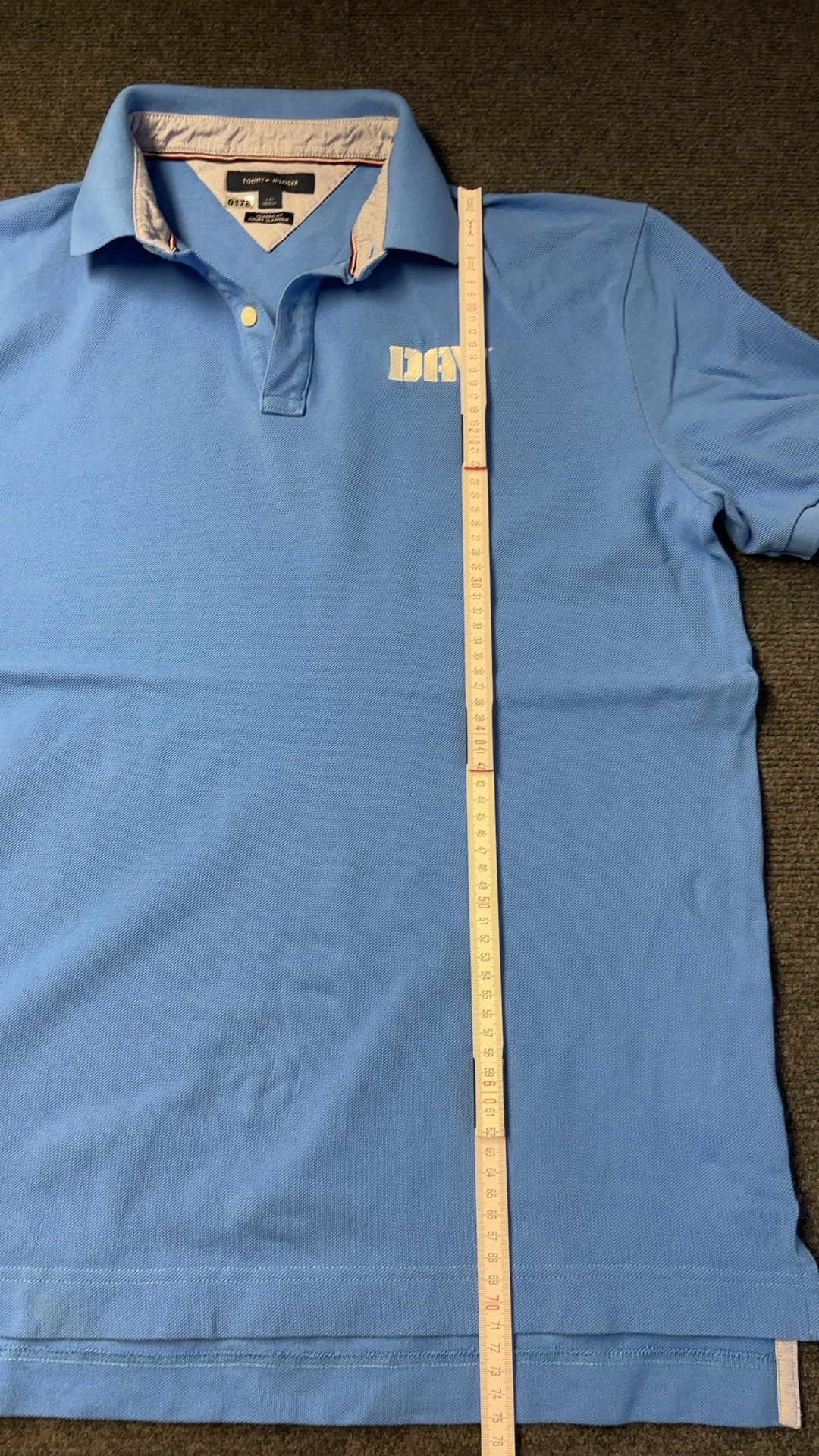 Tommy Hilfiger Light Blue Polo Shirt Large Cotton image 4