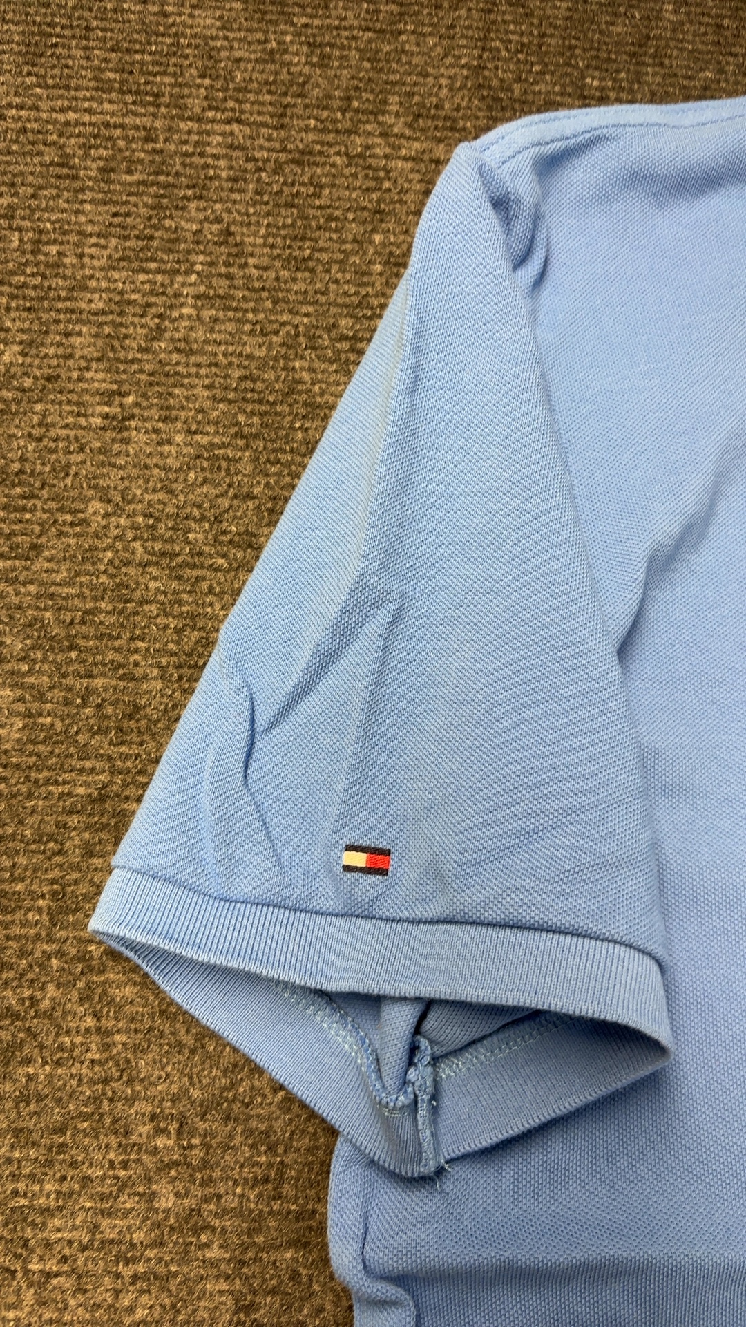 Tommy Hilfiger Light Blue Polo Shirt Large Cotton image 6