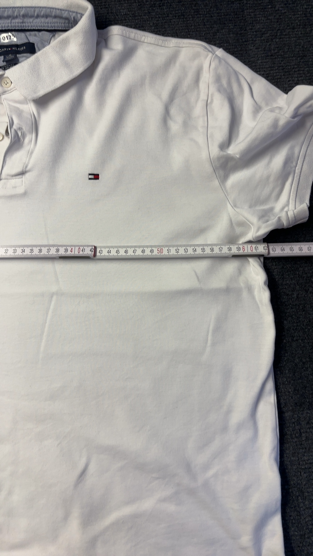Tommy Hilfiger White Polo Shirt XL Custom Fit image 4