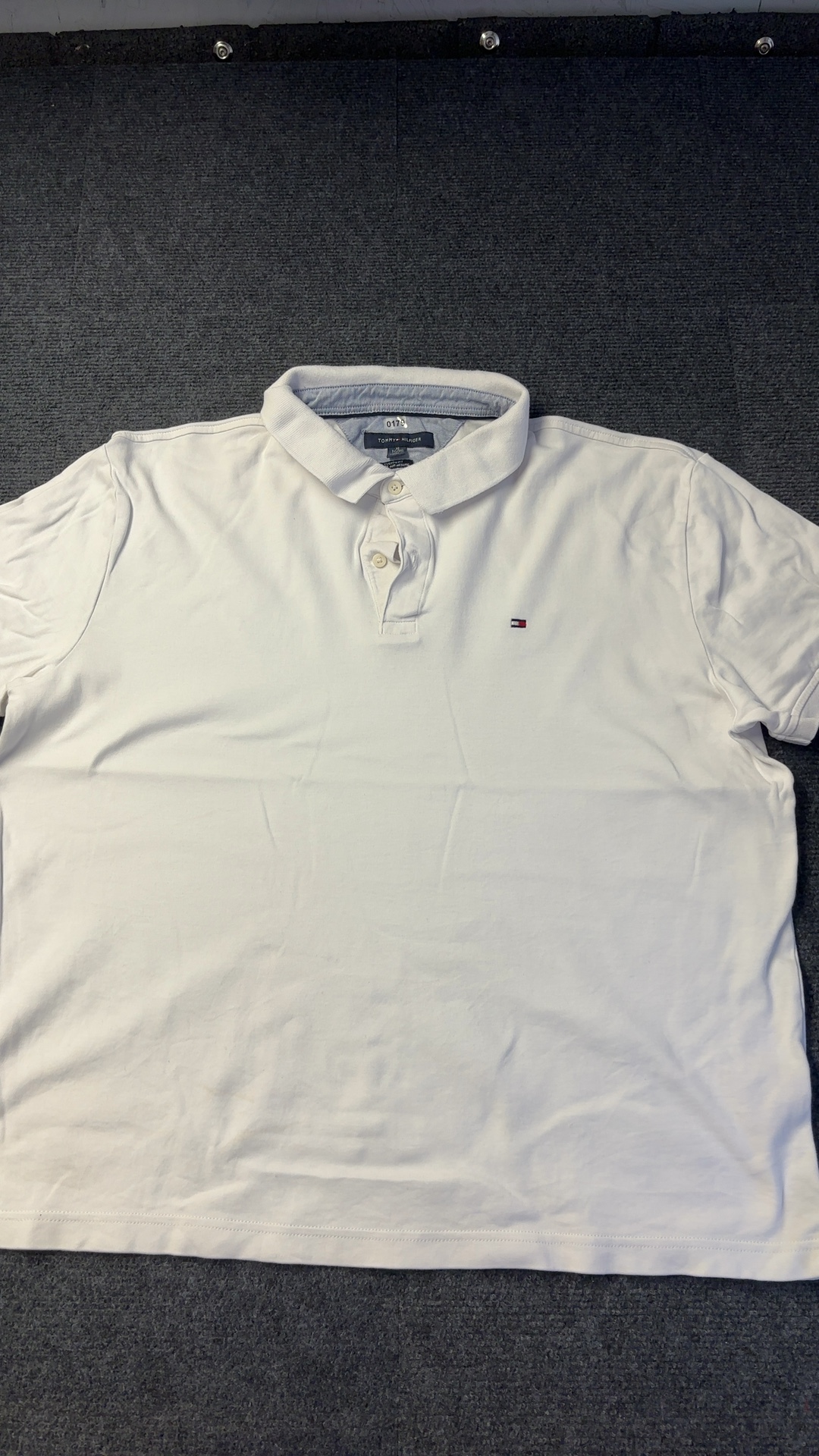 Tommy Hilfiger White Polo Shirt XL Custom Fit