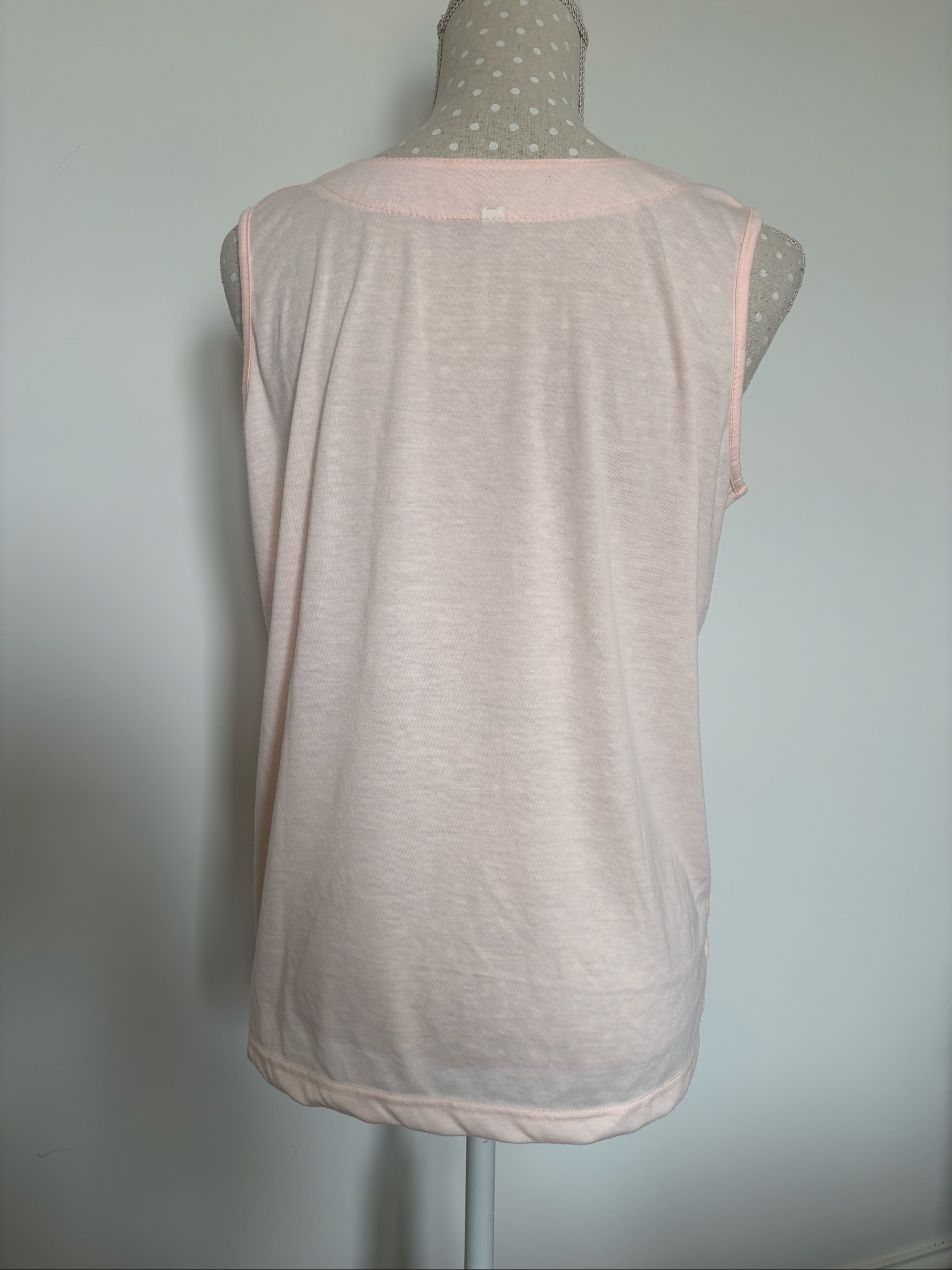 Pink Sleeveless Top Medium Floral Embroidered & Cutwork Detail 135 image 4