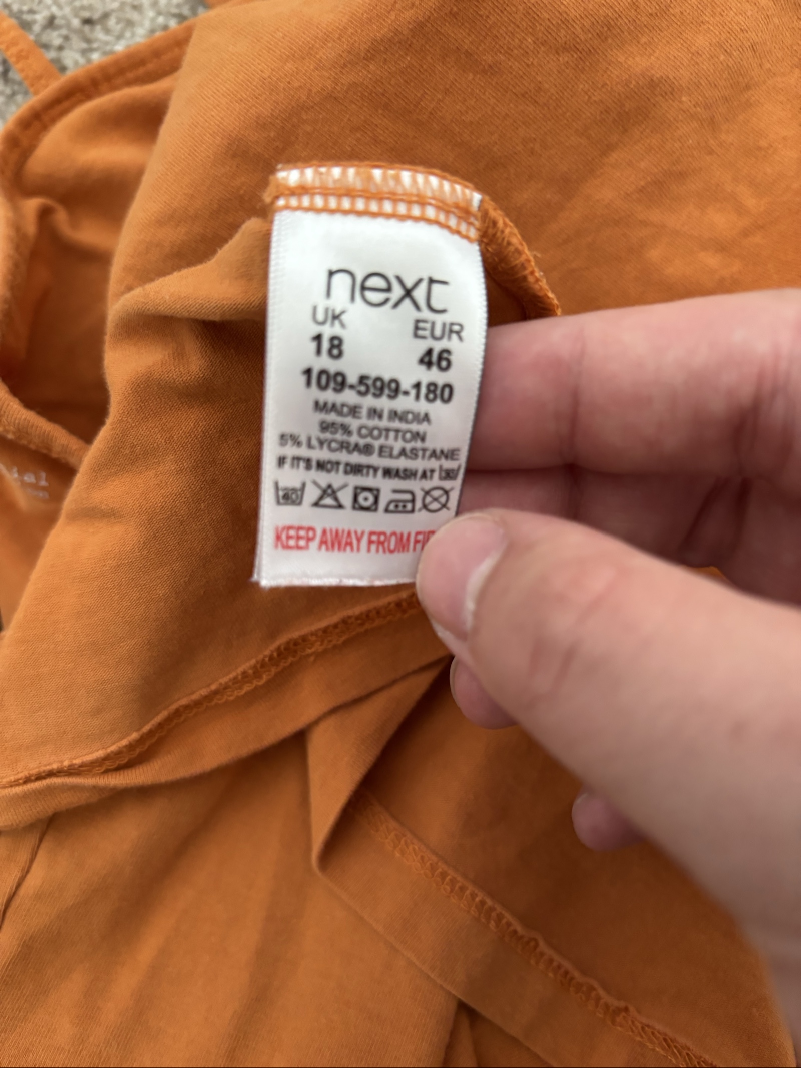 Next Essential Collection Rust Orange Camisole Vest UK 18 136 image 6