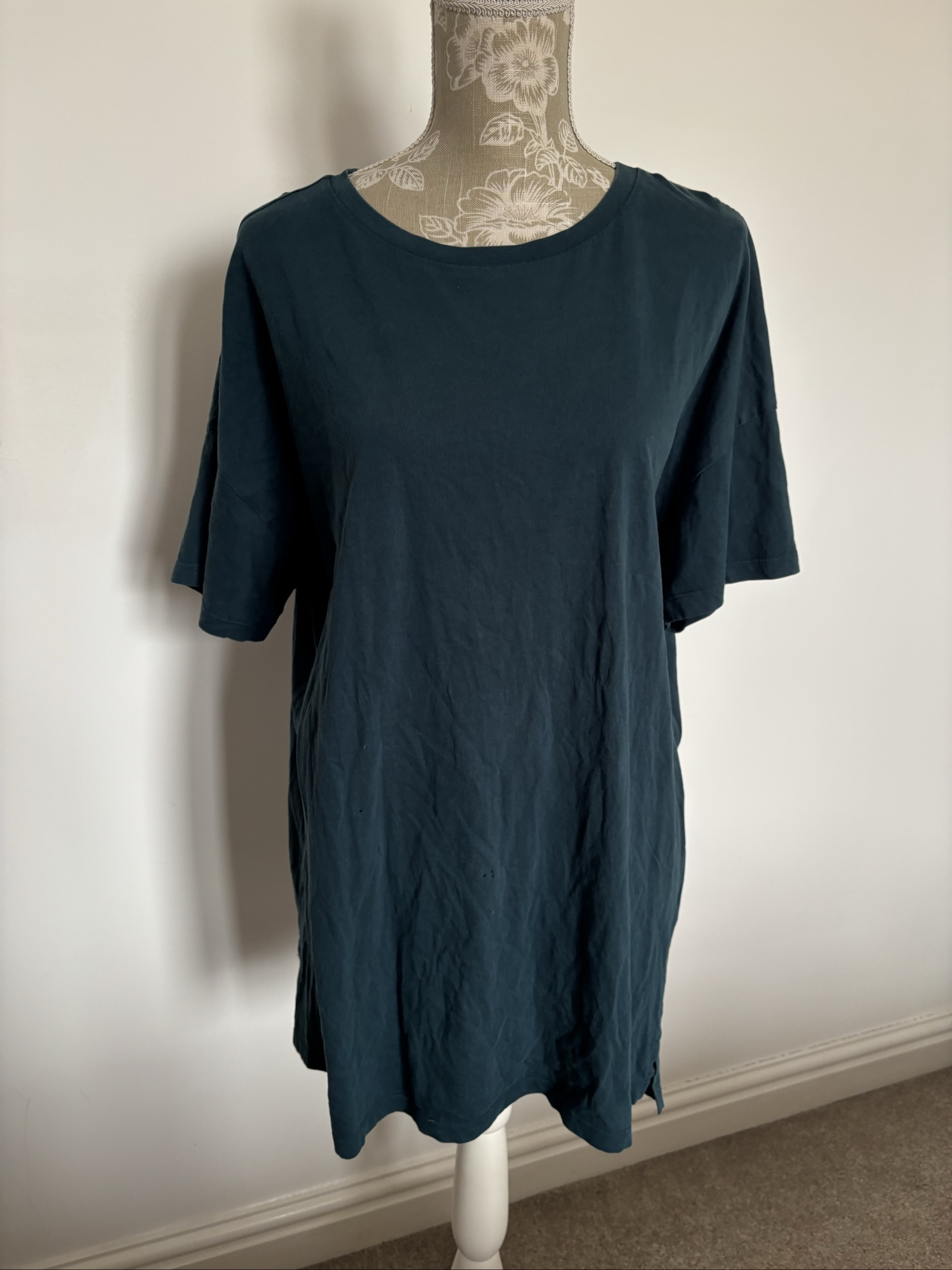 Next Teal Oversized Tee Size 16 with Small Holes. 141