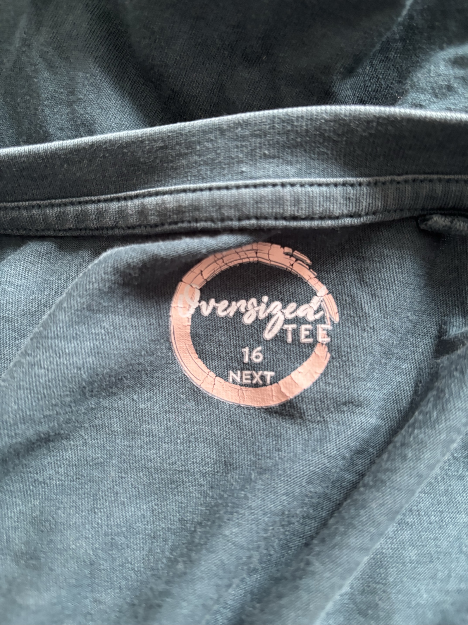 Next Teal Oversized Tee Size 16 with Small Holes. 141 image 5