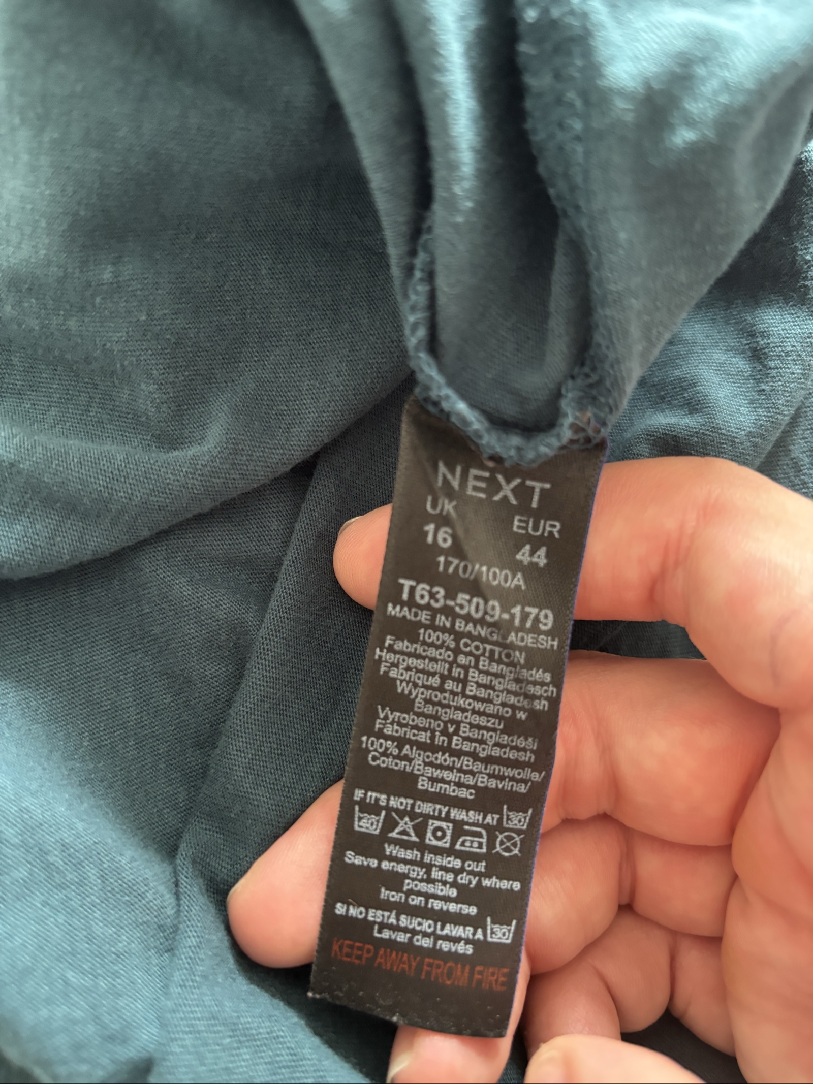 Next Teal Oversized Tee Size 16 with Small Holes. 141 image 6