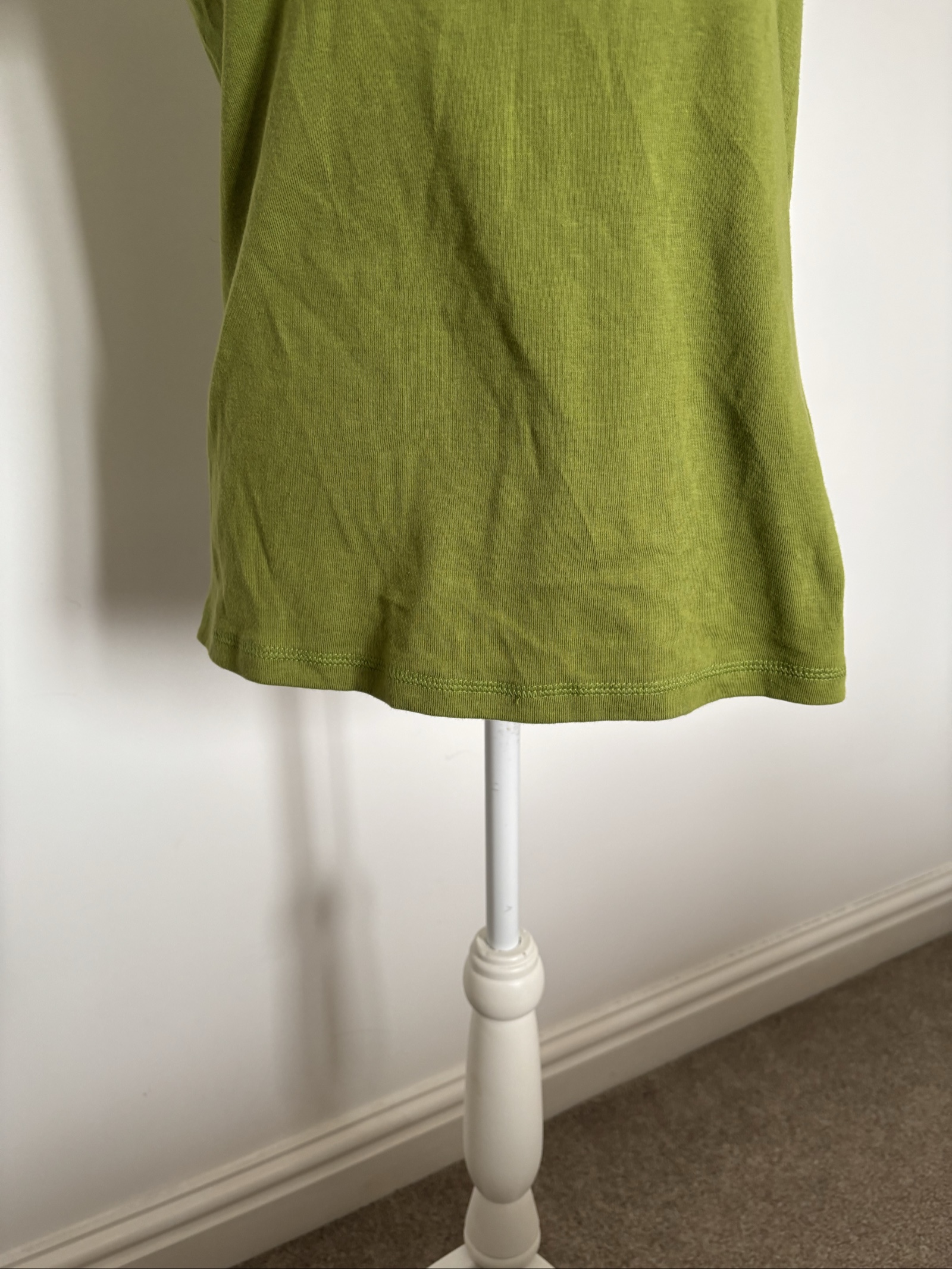 George Olive Green Cotton Scoop Neck T-Shirt Size 14. 142 image 3
