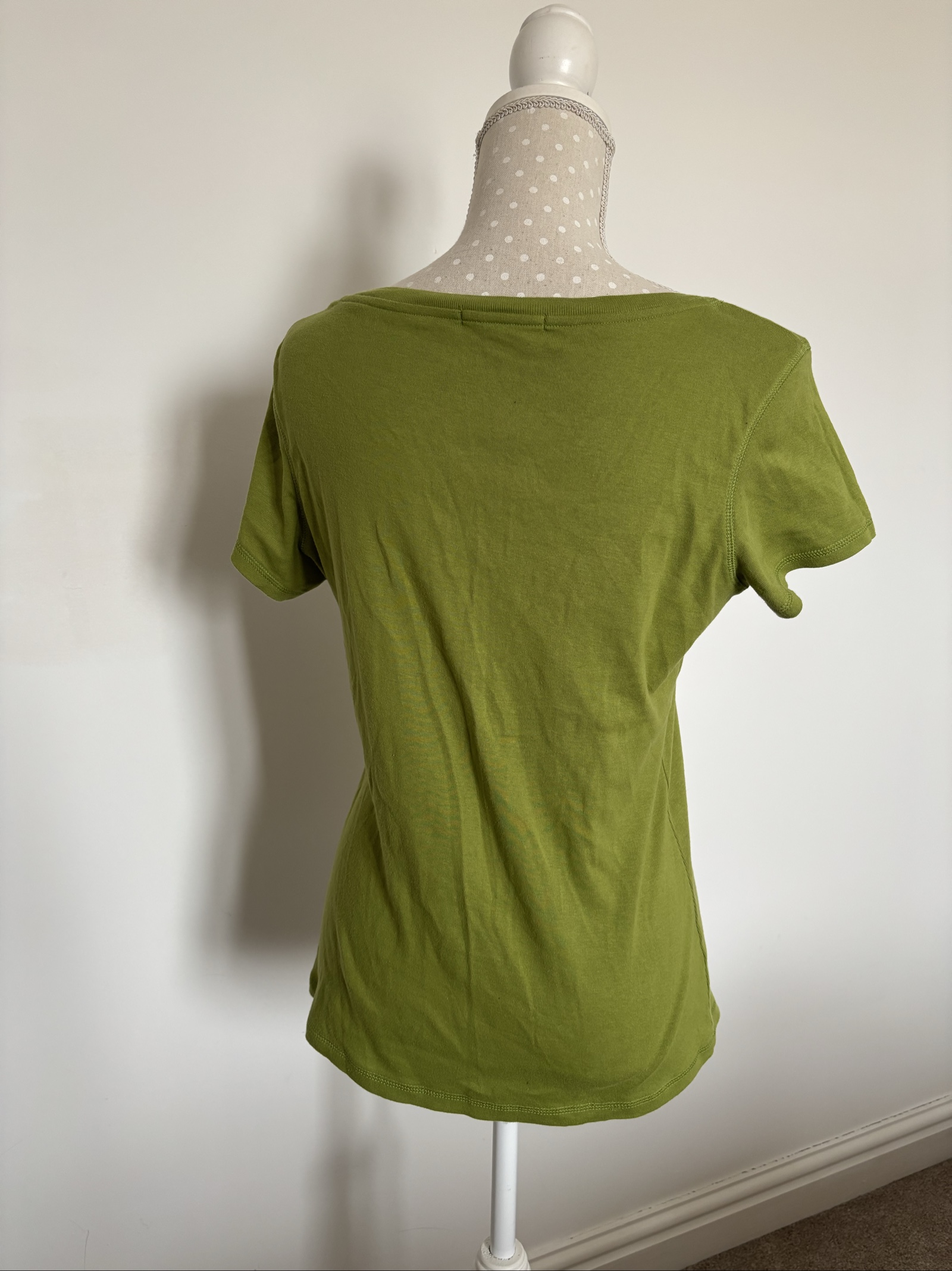 George Olive Green Cotton Scoop Neck T-Shirt Size 14. 142 image 4