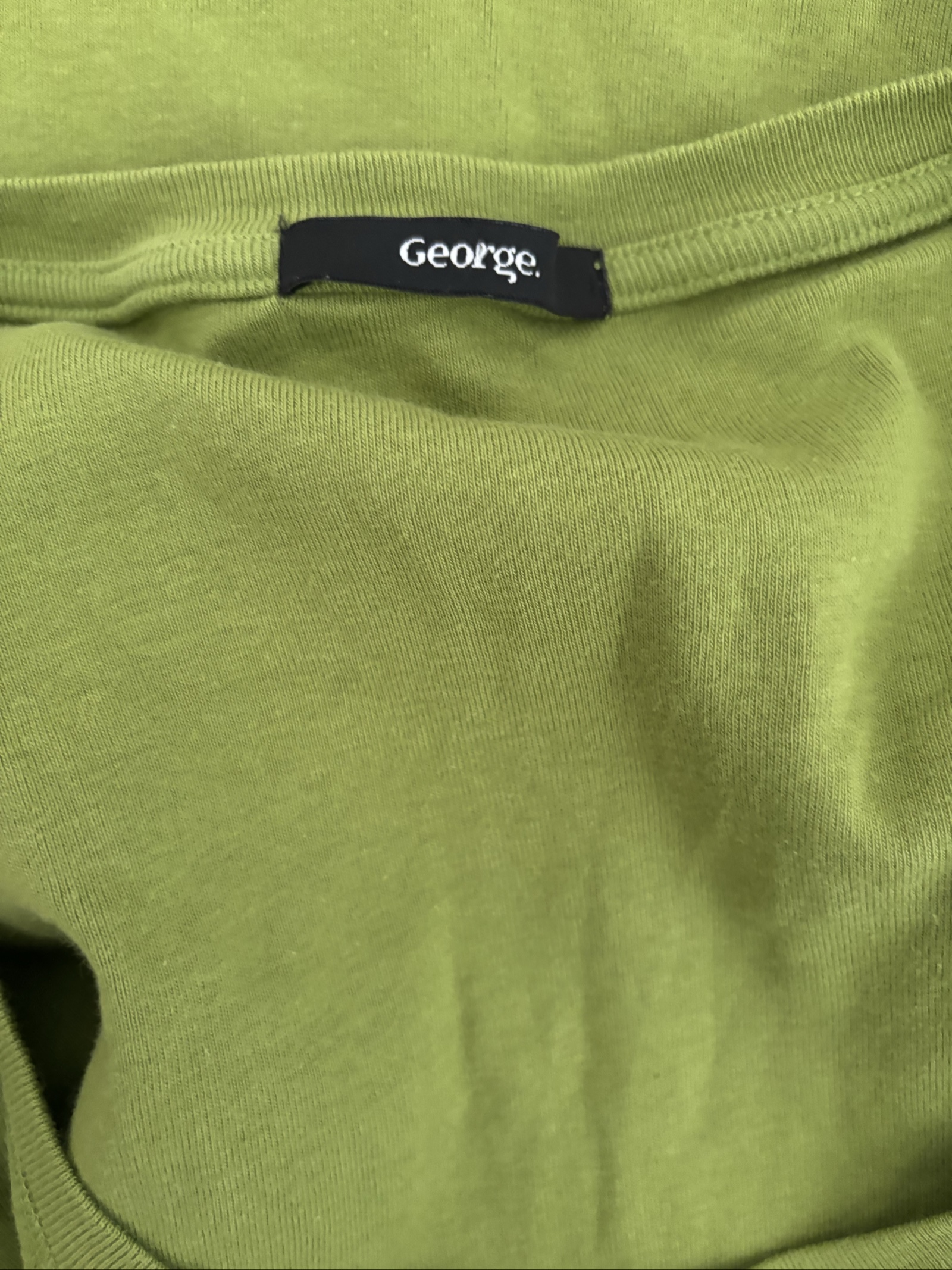 George Olive Green Cotton Scoop Neck T-Shirt Size 14. 142 image 5