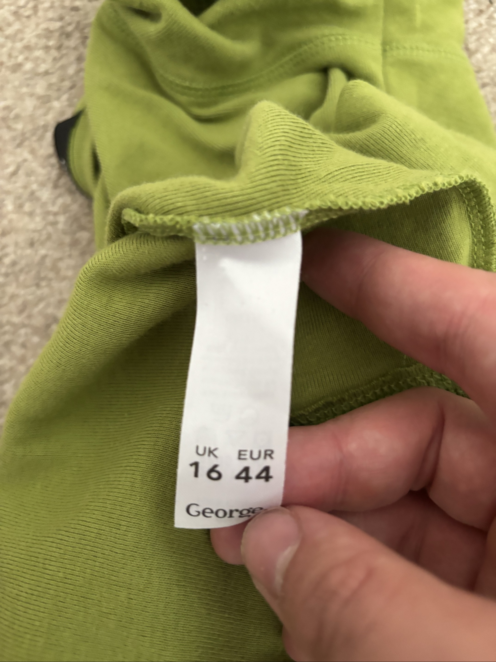 George Olive Green Cotton Scoop Neck T-Shirt Size 14. 142 image 6