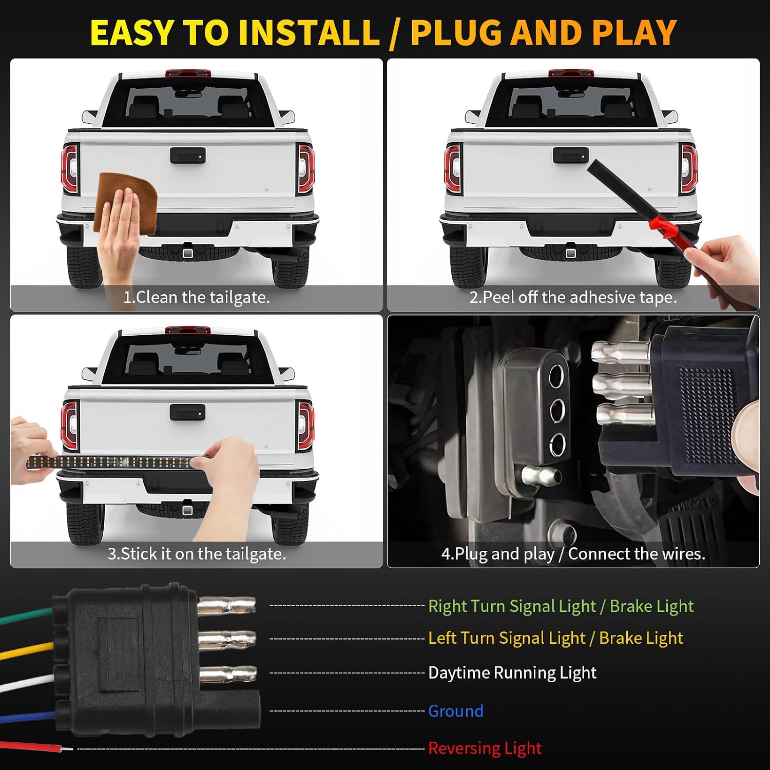 Pick-up Tail Light Wiring Harness Kit image 5