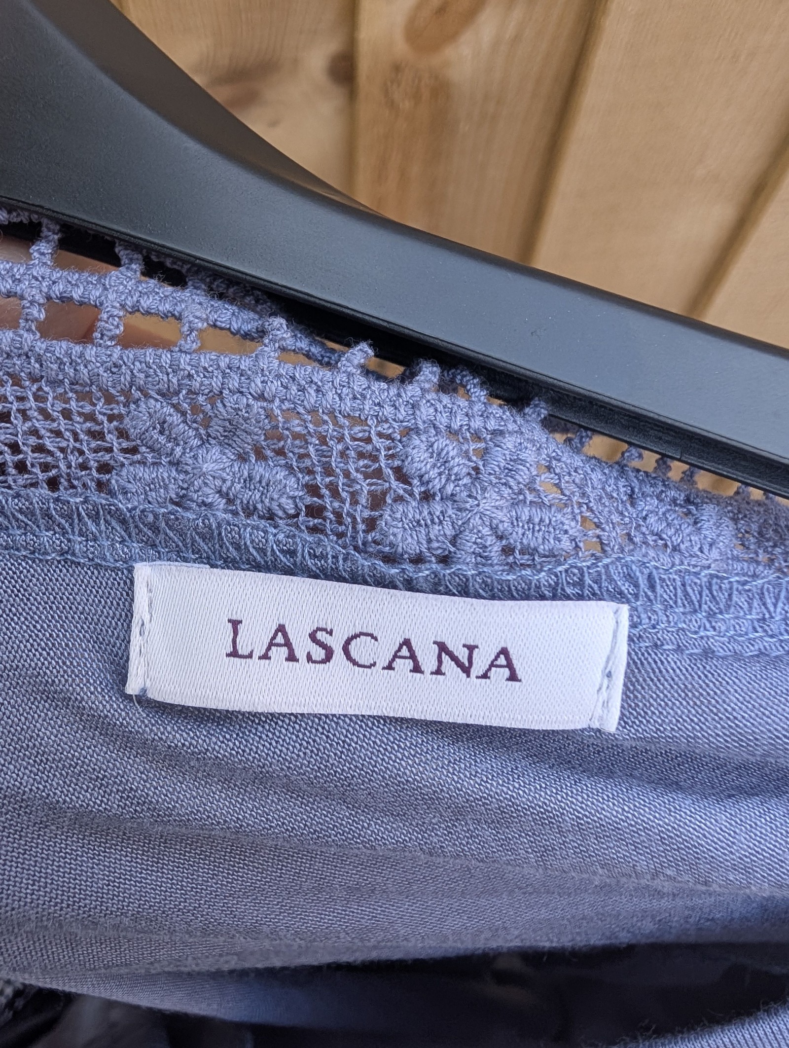Lascana Blue Crochet Back Top Medium Relaxed Fit image 5