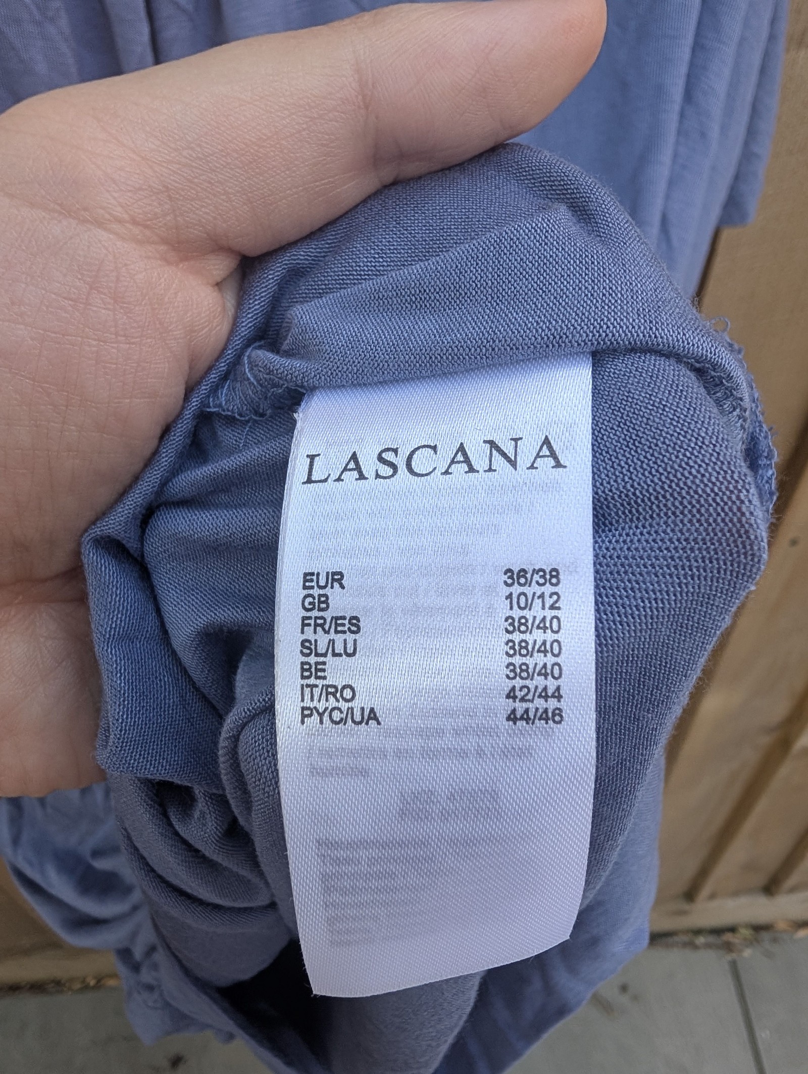 Lascana Blue Crochet Back Top Medium Relaxed Fit image 6