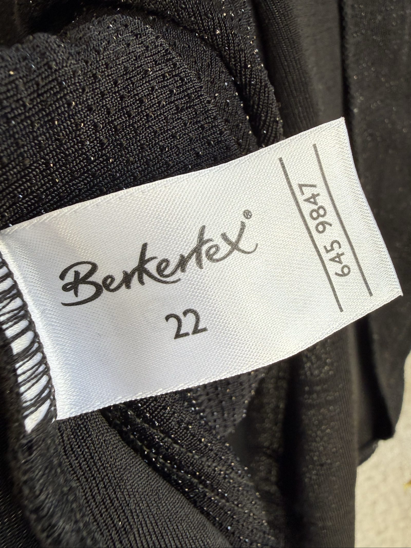 Berkertex Black Checked Open Front Cardigan Size UK 22 Classic Smart Casual image 5