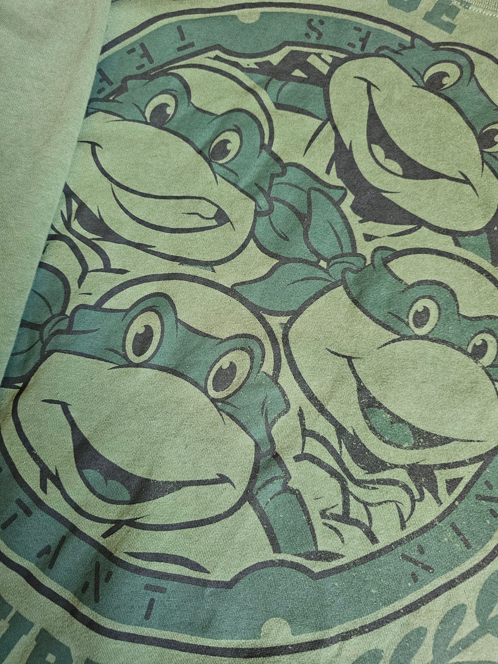 Teenage Mutant Ninja Turtles Green Sweatshirt Large Embroidered Logo image 2