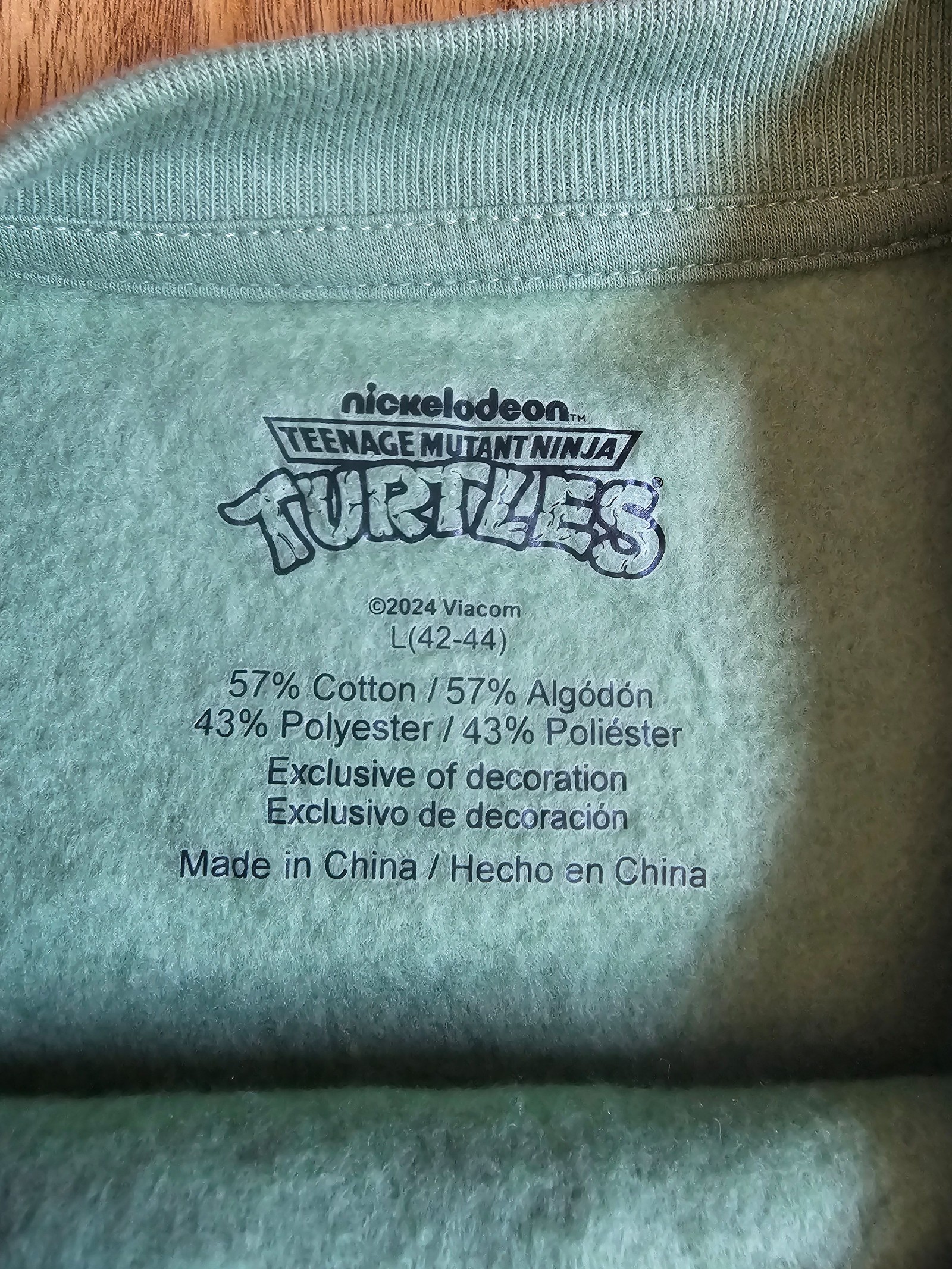 Teenage Mutant Ninja Turtles Green Sweatshirt Large Embroidered Logo image 6