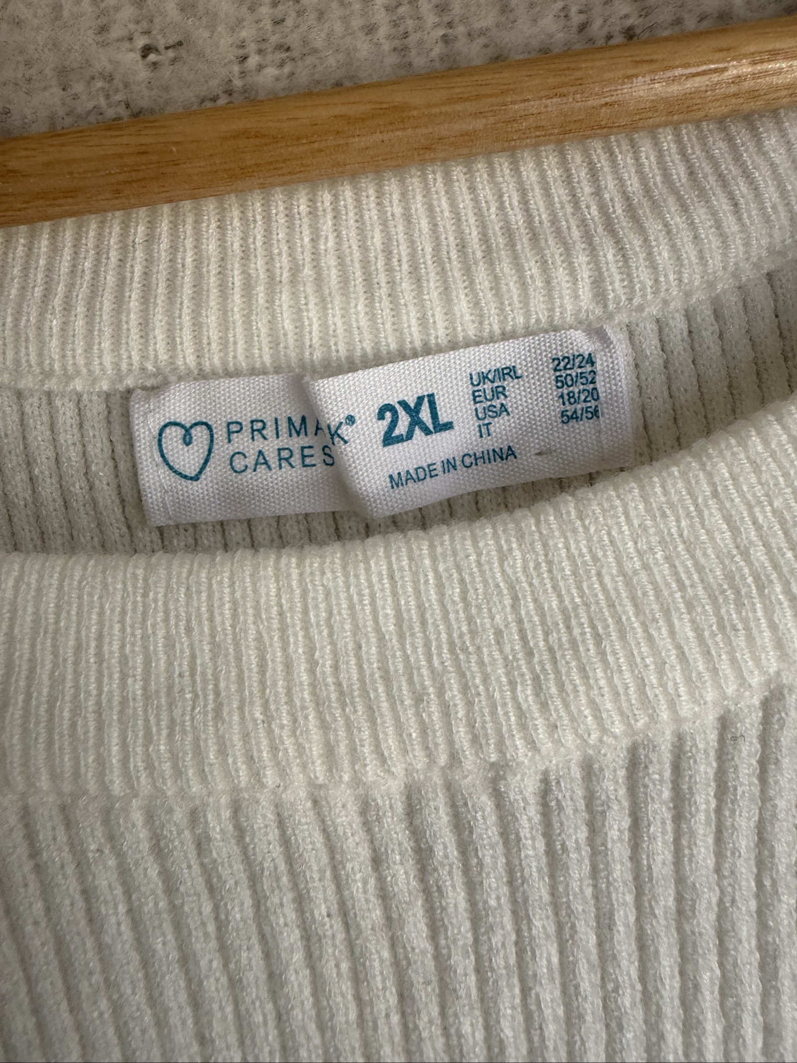 Primark White Ribbed Knit Tank Top 2XL Sleeveless Casual Summer Layering image 2