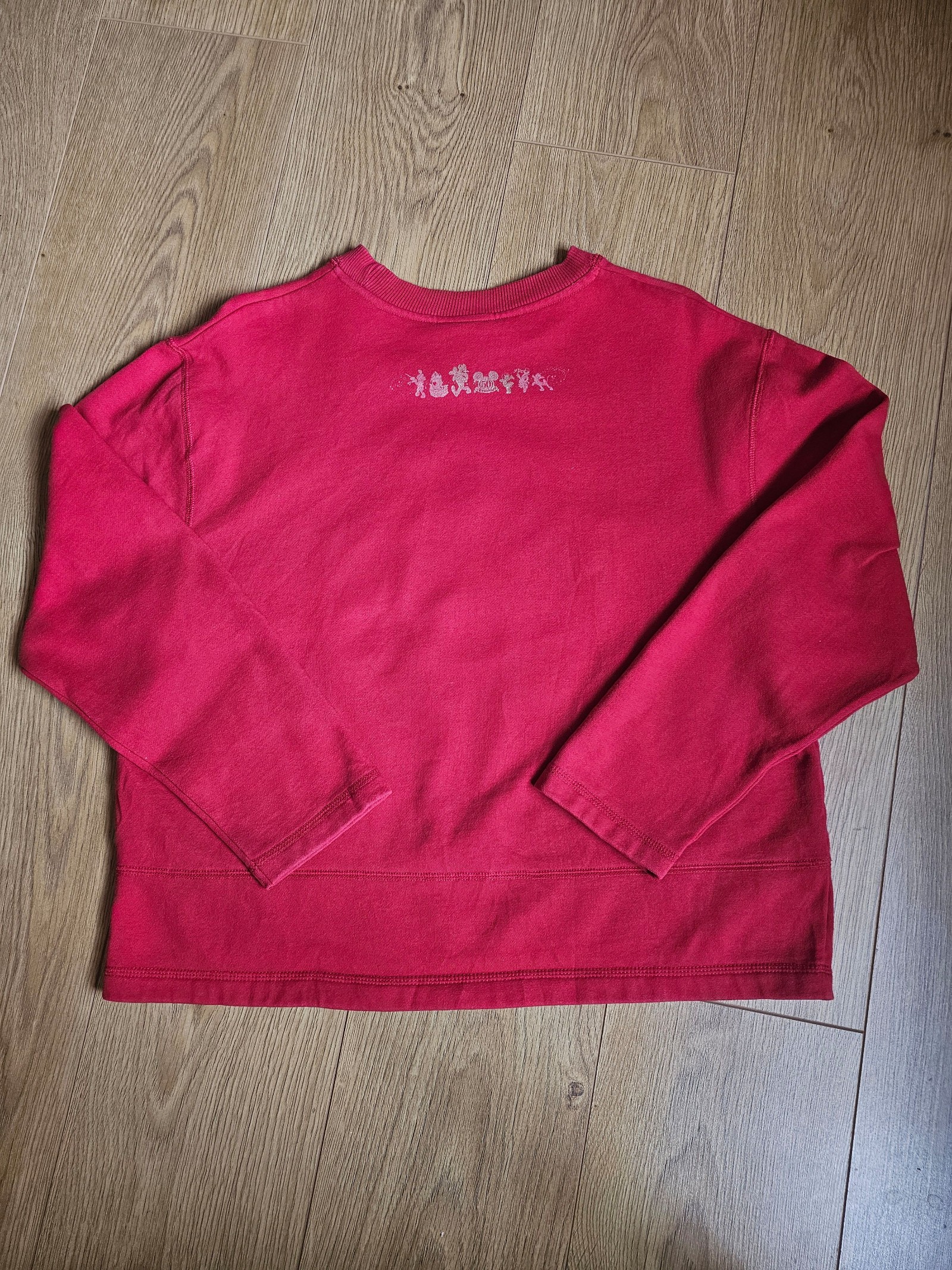 Vintage Disneyland Red 50th Anniversary Sweatshirt Medium Embroidered Characters image 6