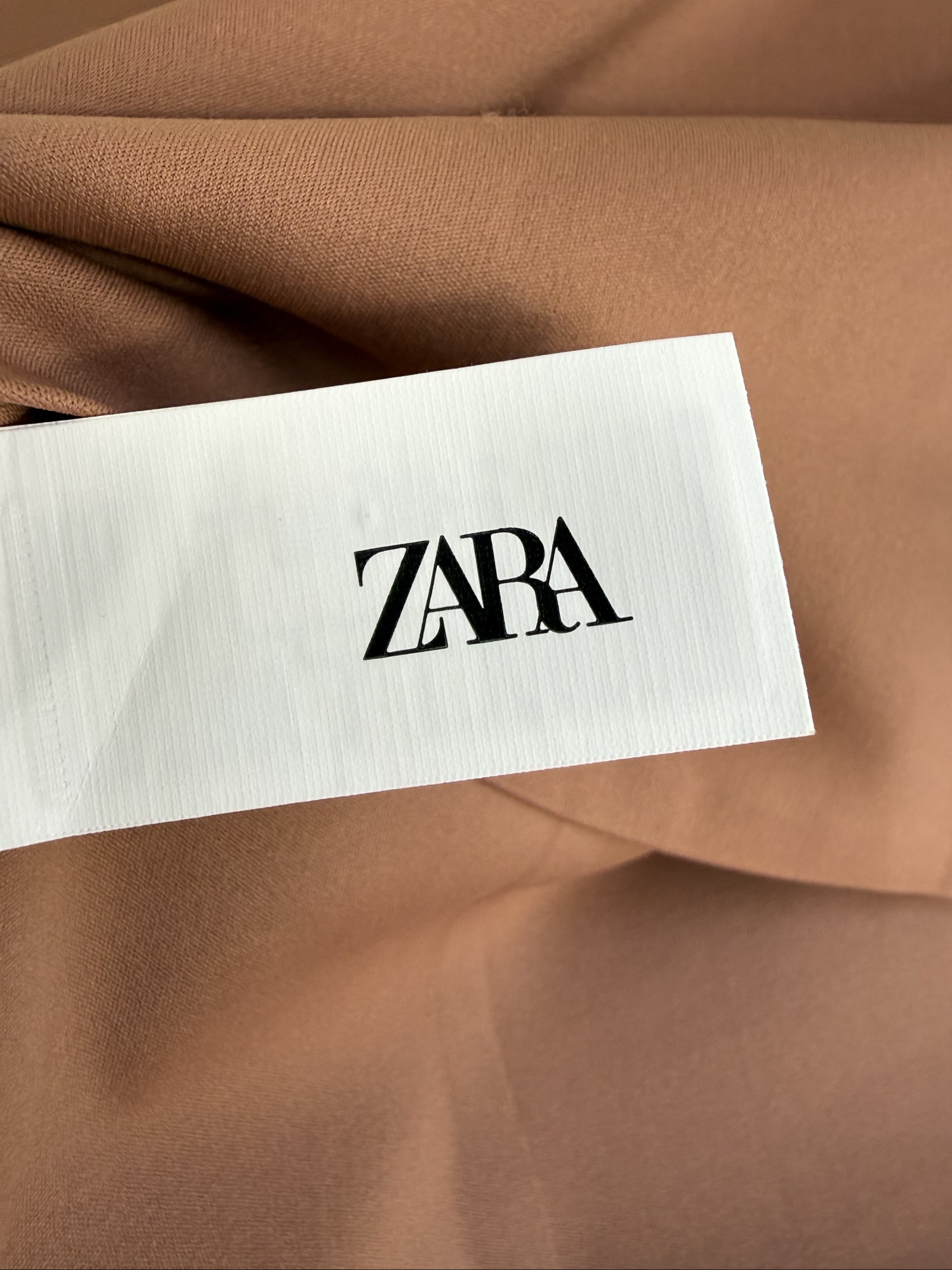 Zara Brown Strapless Bustier Top Medium UK 12 Stylish Structured Fit image 5