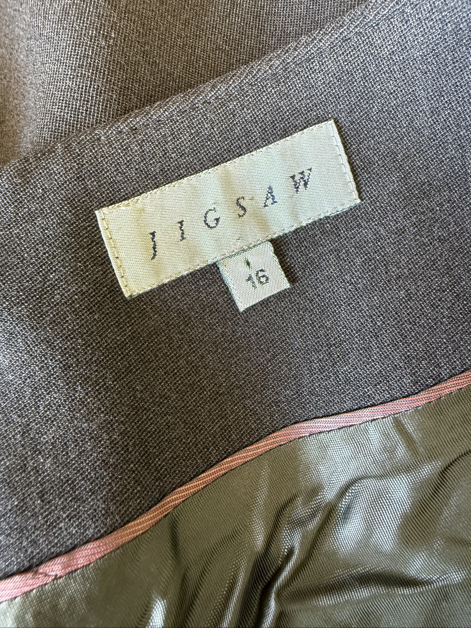 Jigsaw Charcoal Grey Flared Skirt UK 16 Classic Workwear Smart Skirt image 3