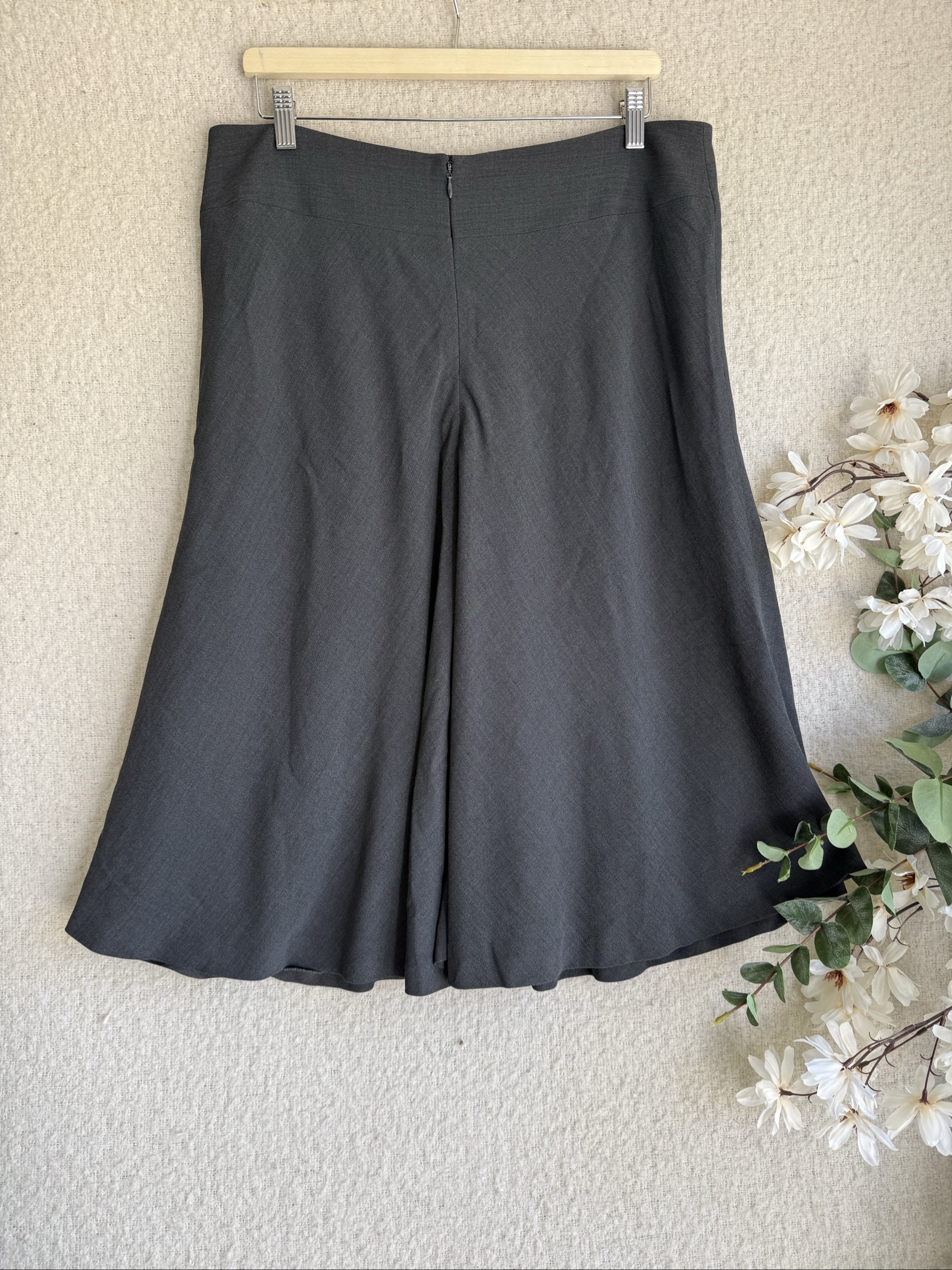 Jigsaw Charcoal Grey Flared Skirt UK 16 Classic Workwear Smart Skirt image 4