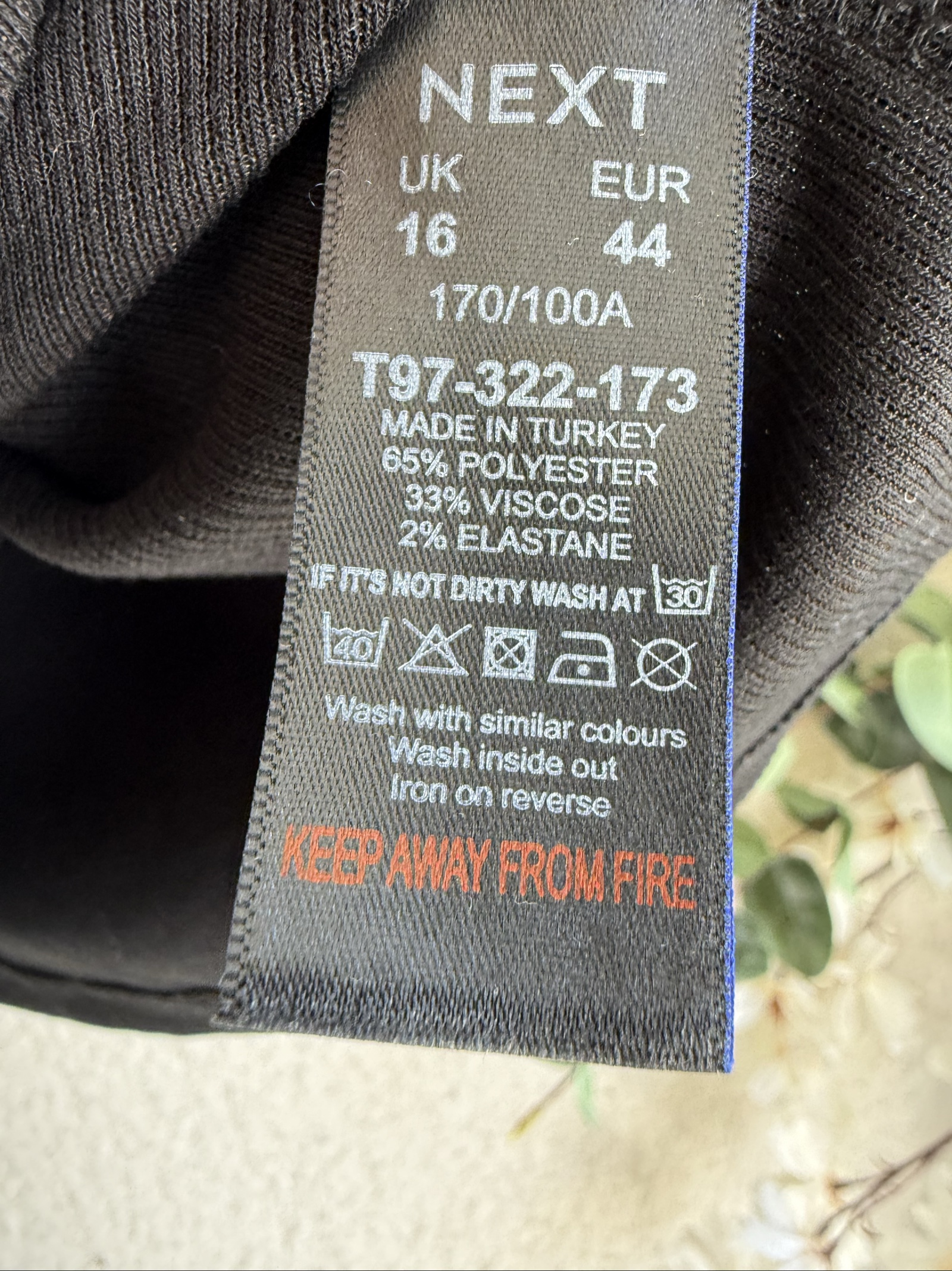 Next Black Ribbed Button Cardigan UK 16 Long Sleeve Classic Style image 5