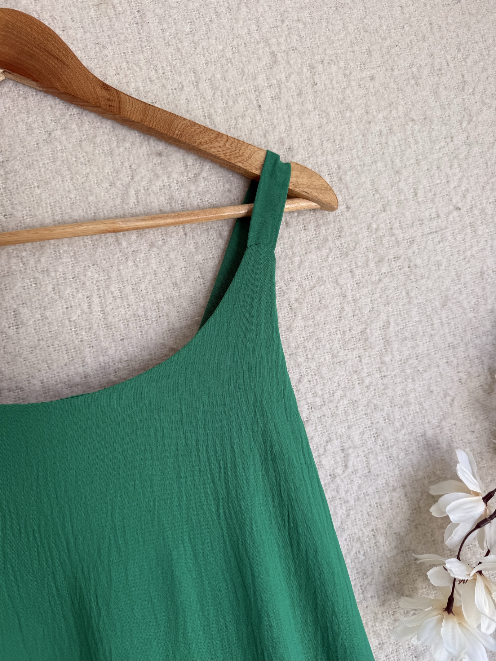 New Collection Green Sleeveless Summer Dress UK One Size Lightweight Chic image 2