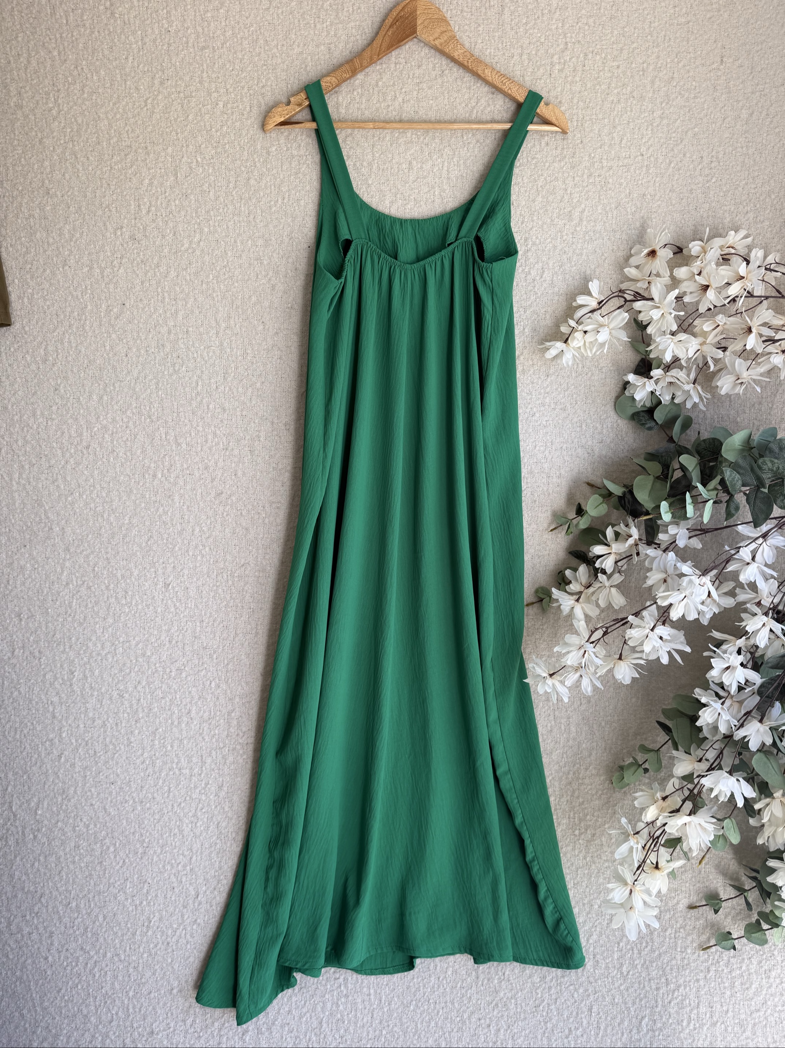 New Collection Green Sleeveless Summer Dress UK One Size Lightweight Chic image 4