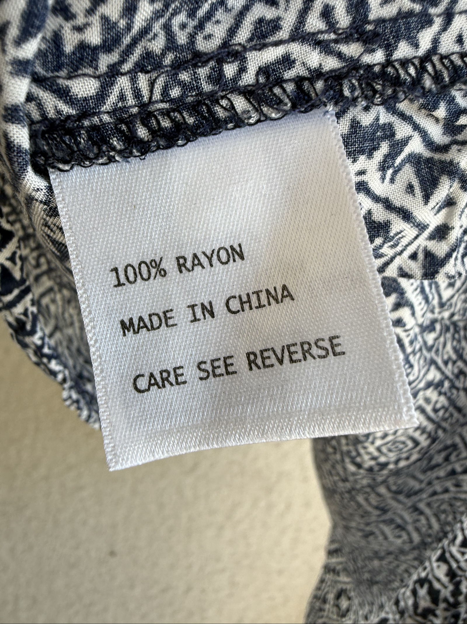 Jones New York Navy & White Patterned Cap Sleeve Blouse UK Medium Stylish image 6