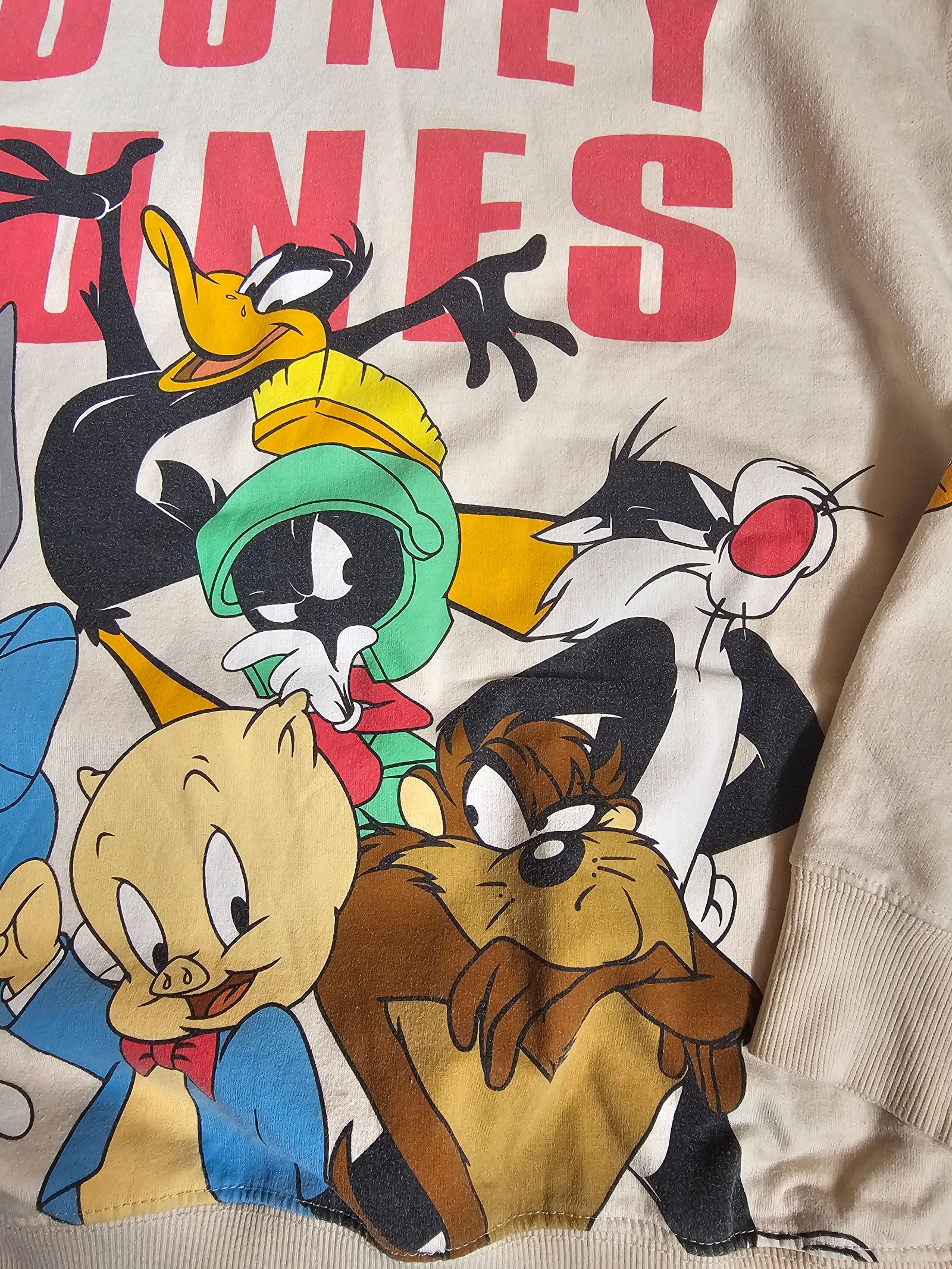 Looney Tunes White Cream Tweety Sweatshirt XXL Cotton Polyester image 2