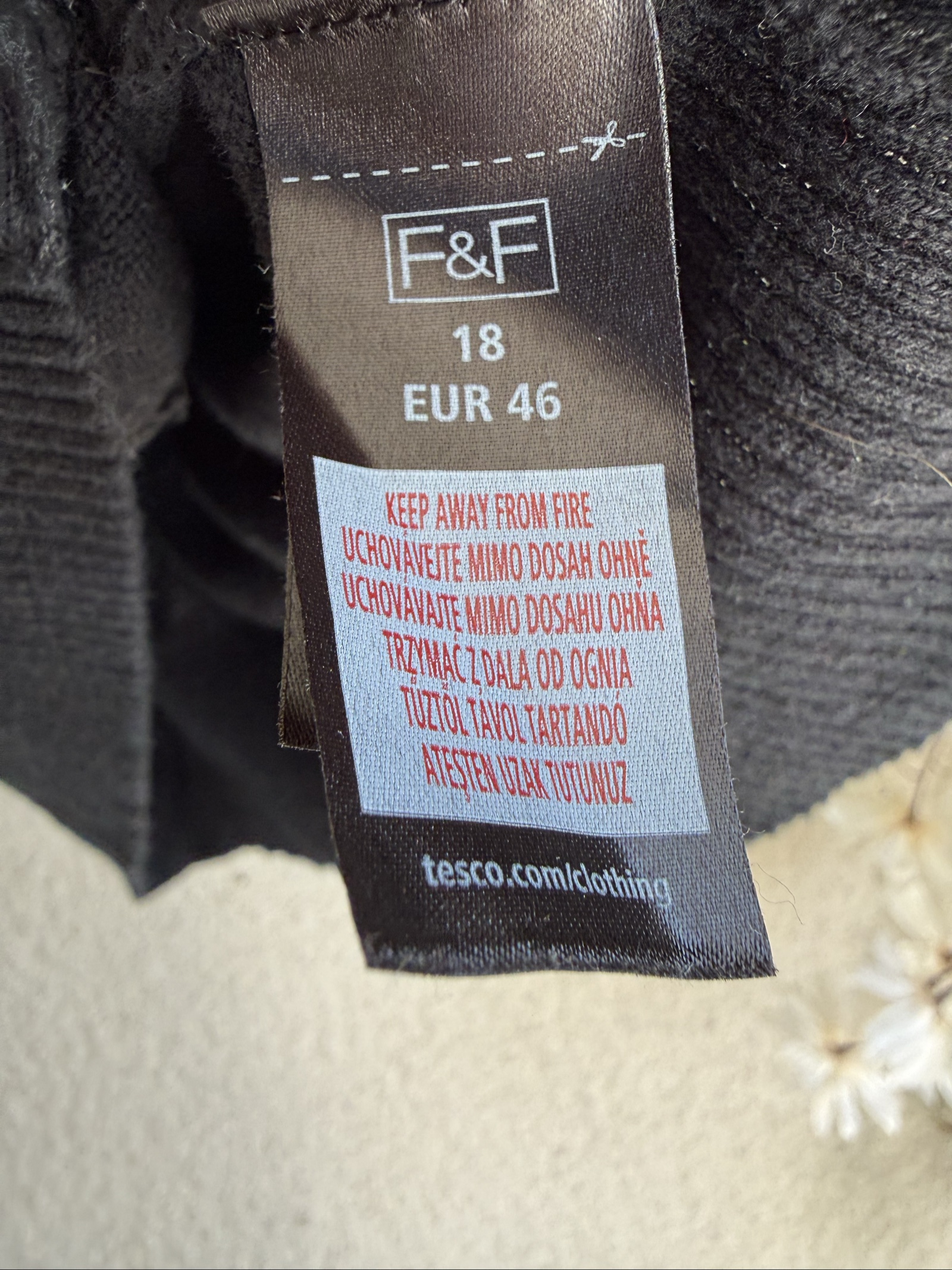 F&F Black Lace Back Button Cardigan UK 18 Cotton Women's Lightweight Knitwear image 4