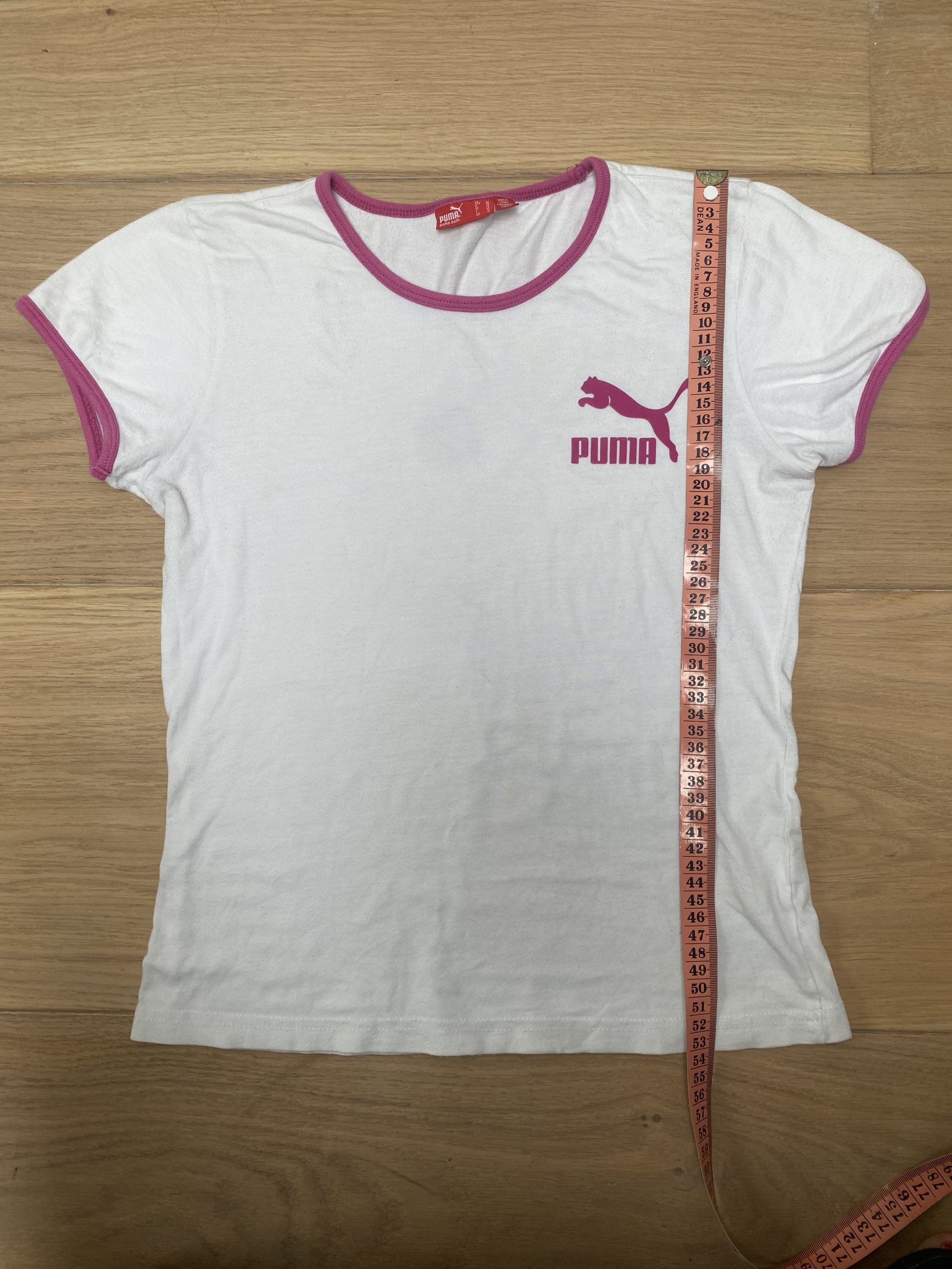 Puma White & Pink Logo T-Shirt Small image 4