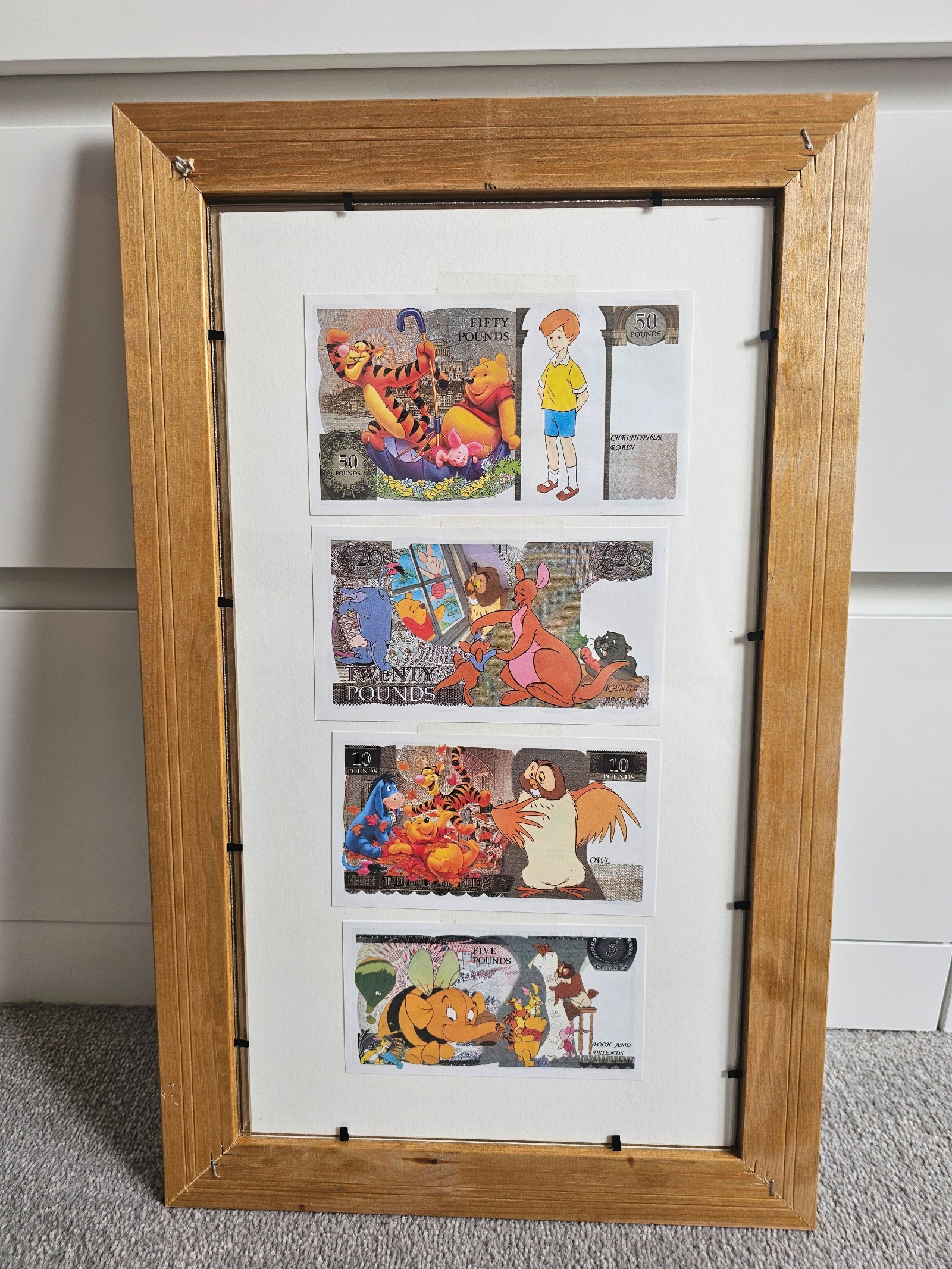 Winnie the Pooh Bank of Pooh Framed Novelty Note Collection image 6